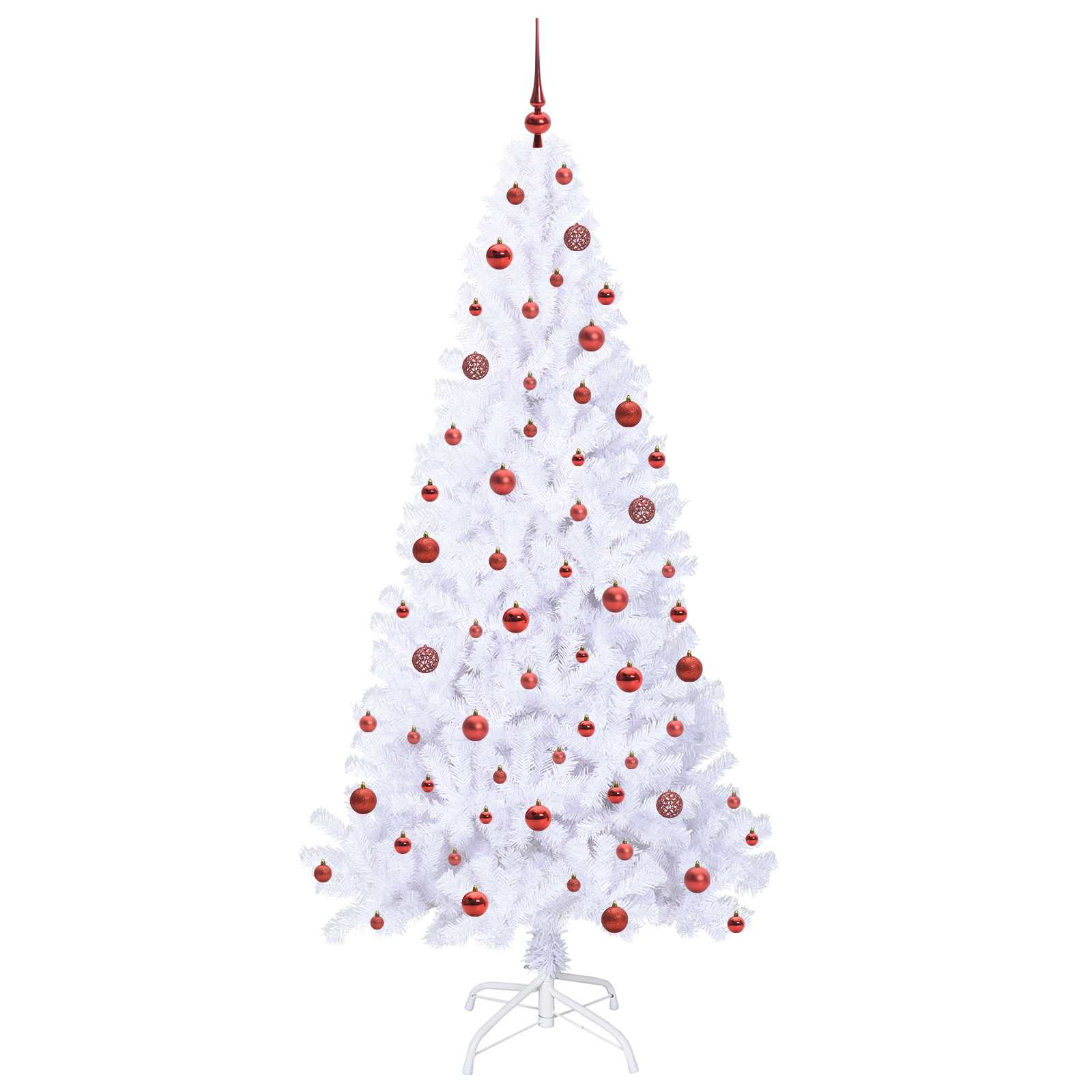 Sapin de Noël artificiel avec 300 LED Blanc 210 cm PVC et Acier - XIOS