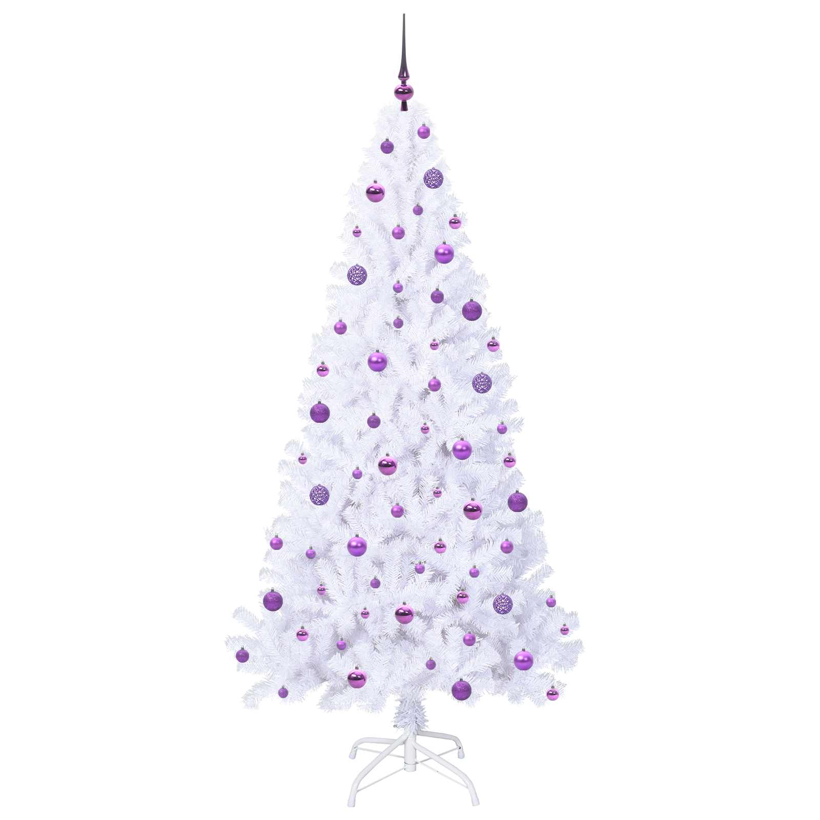 Sapin de Noël artificiel avec 300 LED Blanc 210 cm PVC et Acier - XIOS