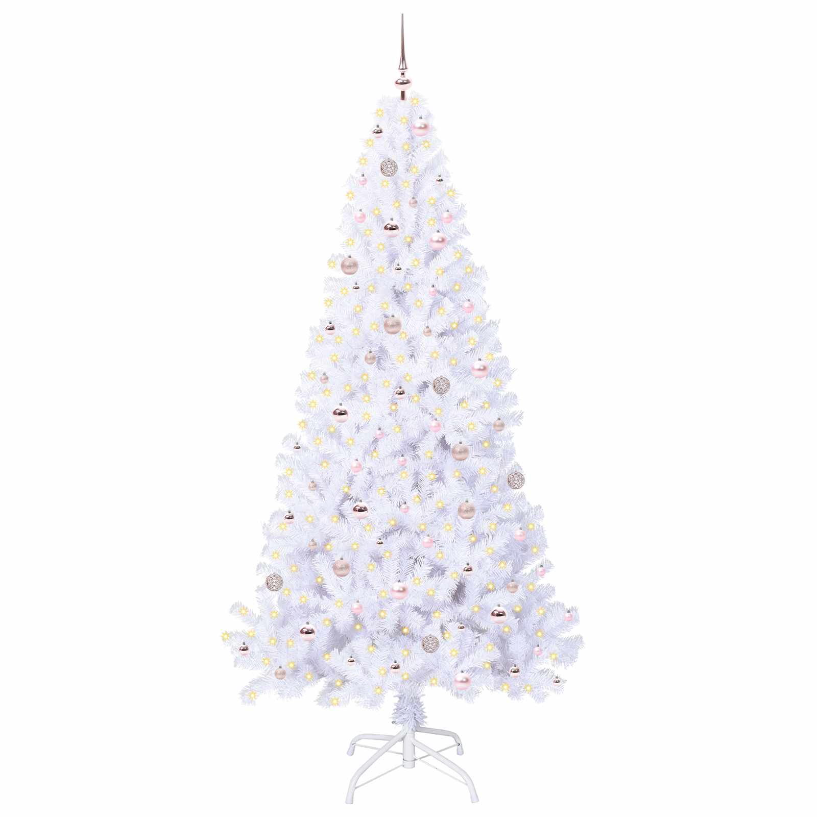 Sapin de Noël artificiel avec 300 LED Blanc 240 cm PVC et Acier - XIOS