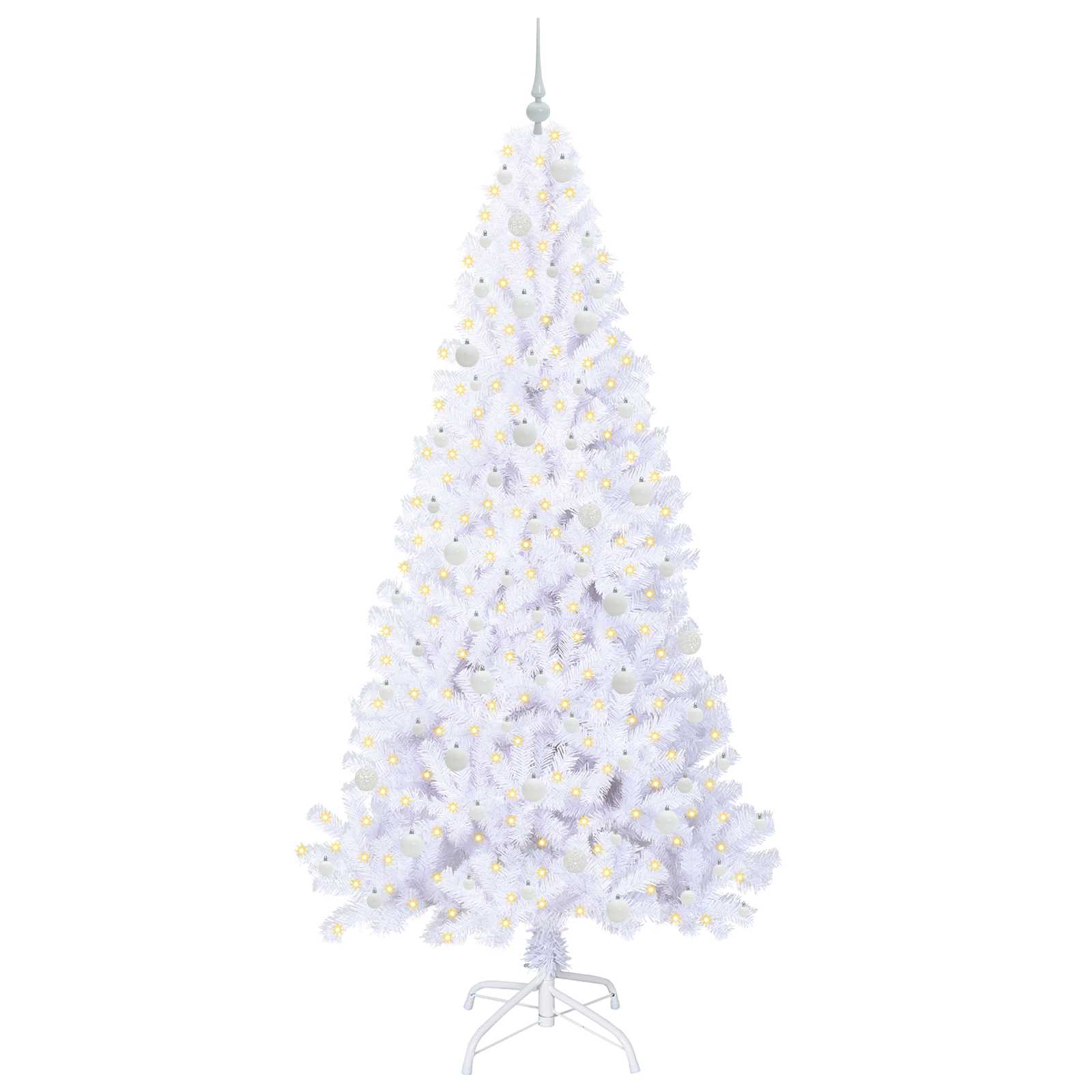 Sapin de Noël artificiel avec 300 LED Blanc 240 cm PVC et Acier - XIOS