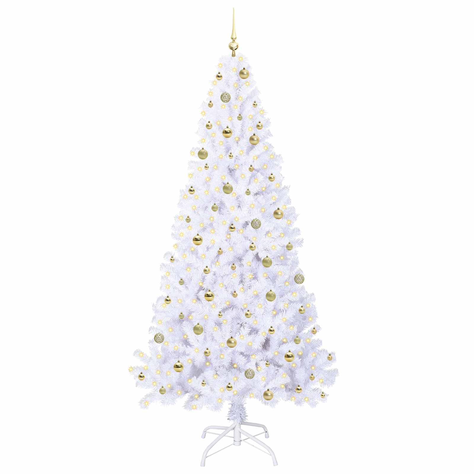 Sapin de Noël artificiel avec 300 LED Blanc 240 cm PVC et Acier - XIOS