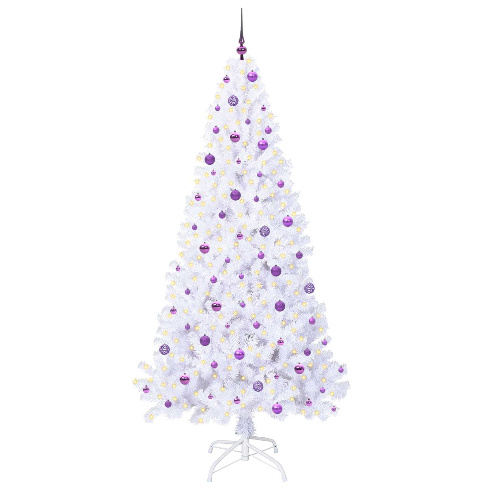 Sapin de Noël artificiel avec 300 LED Blanc 240 cm PVC et Acier - XIOS