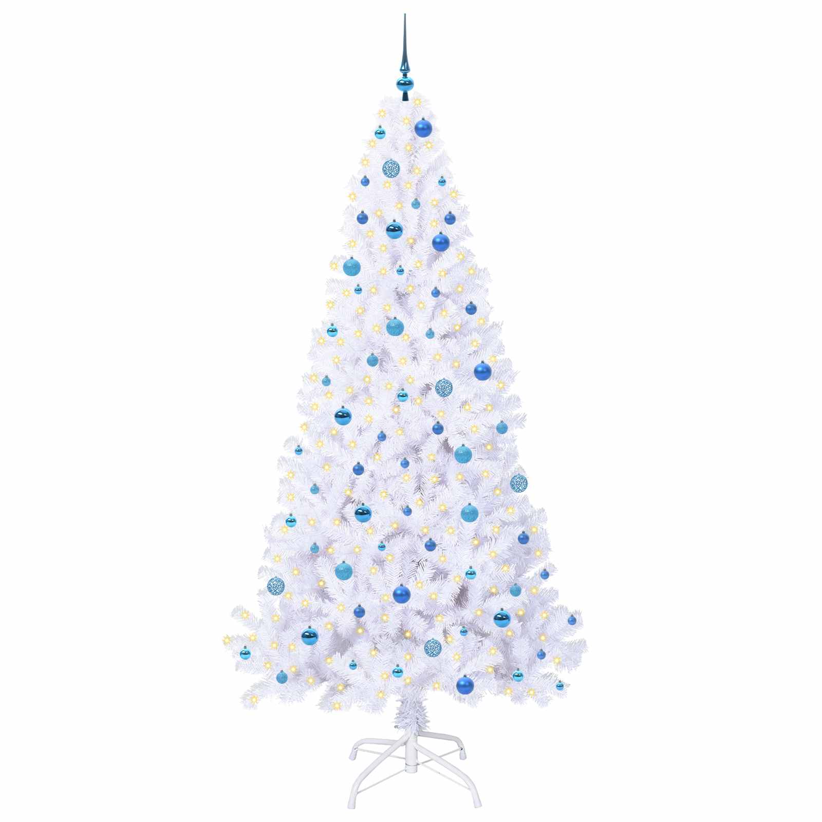 Sapin de Noël artificiel avec 300 LED Blanc 240 cm PVC et Acier - XIOS