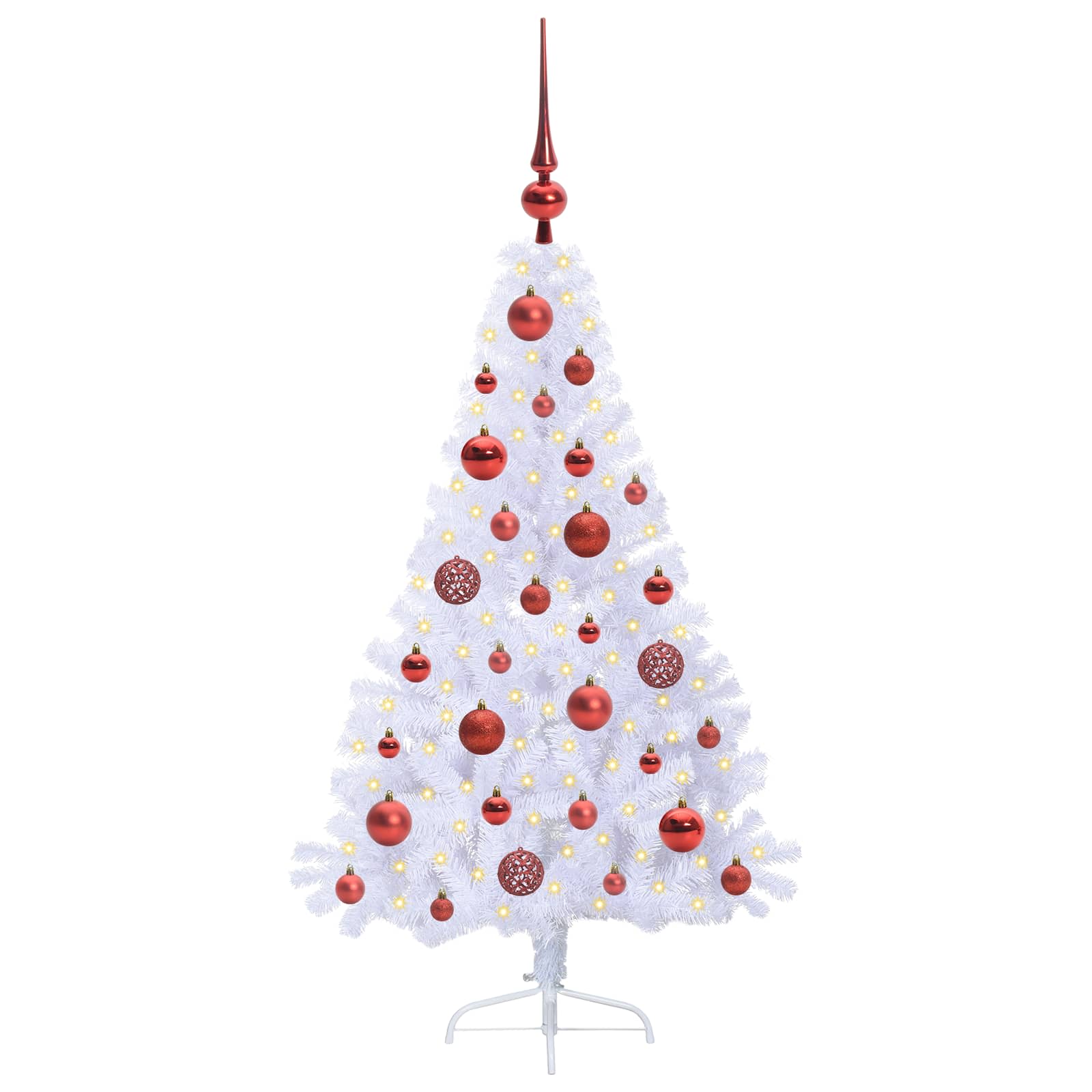 Sapin de Noël artificiel avec 150 LED Blanc 120 cm PVC et Acier - XIOS