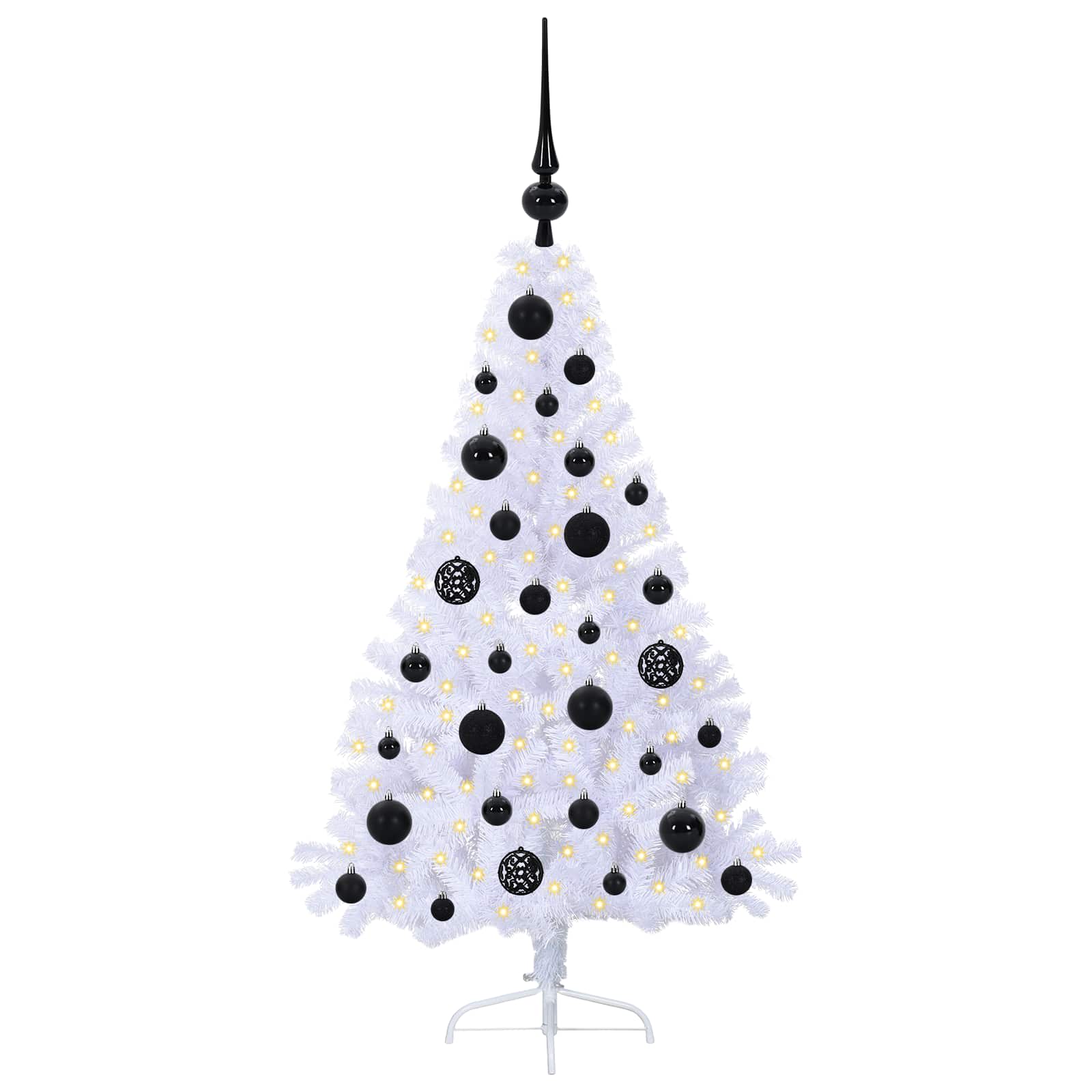 Sapin de Noël artificiel avec 150 LED Blanc 120 cm PVC et Acier - XIOS