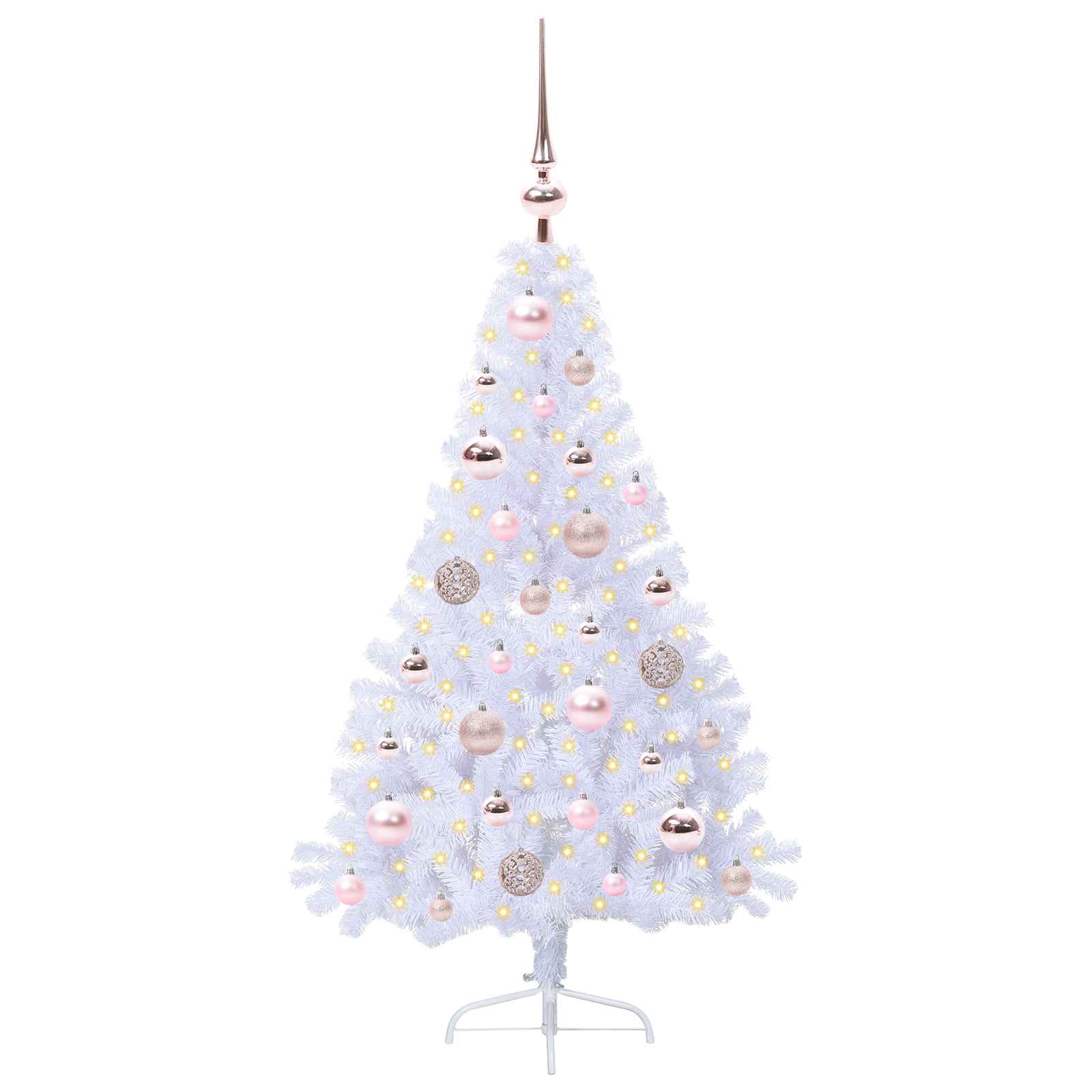 Sapin de Noël artificiel avec 150 LED Blanc 120 cm PVC et Acier - XIOS