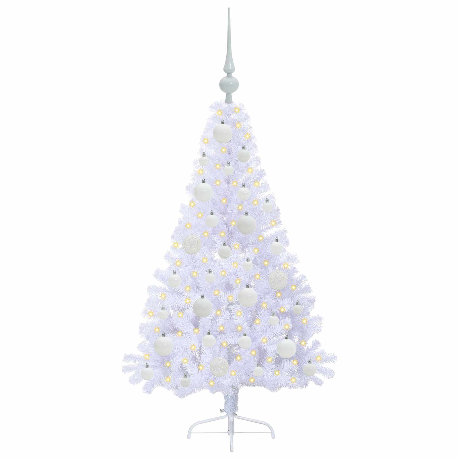 Sapin de Noël artificiel avec 150 LED Blanc 120 cm PVC et Acier - XIOS