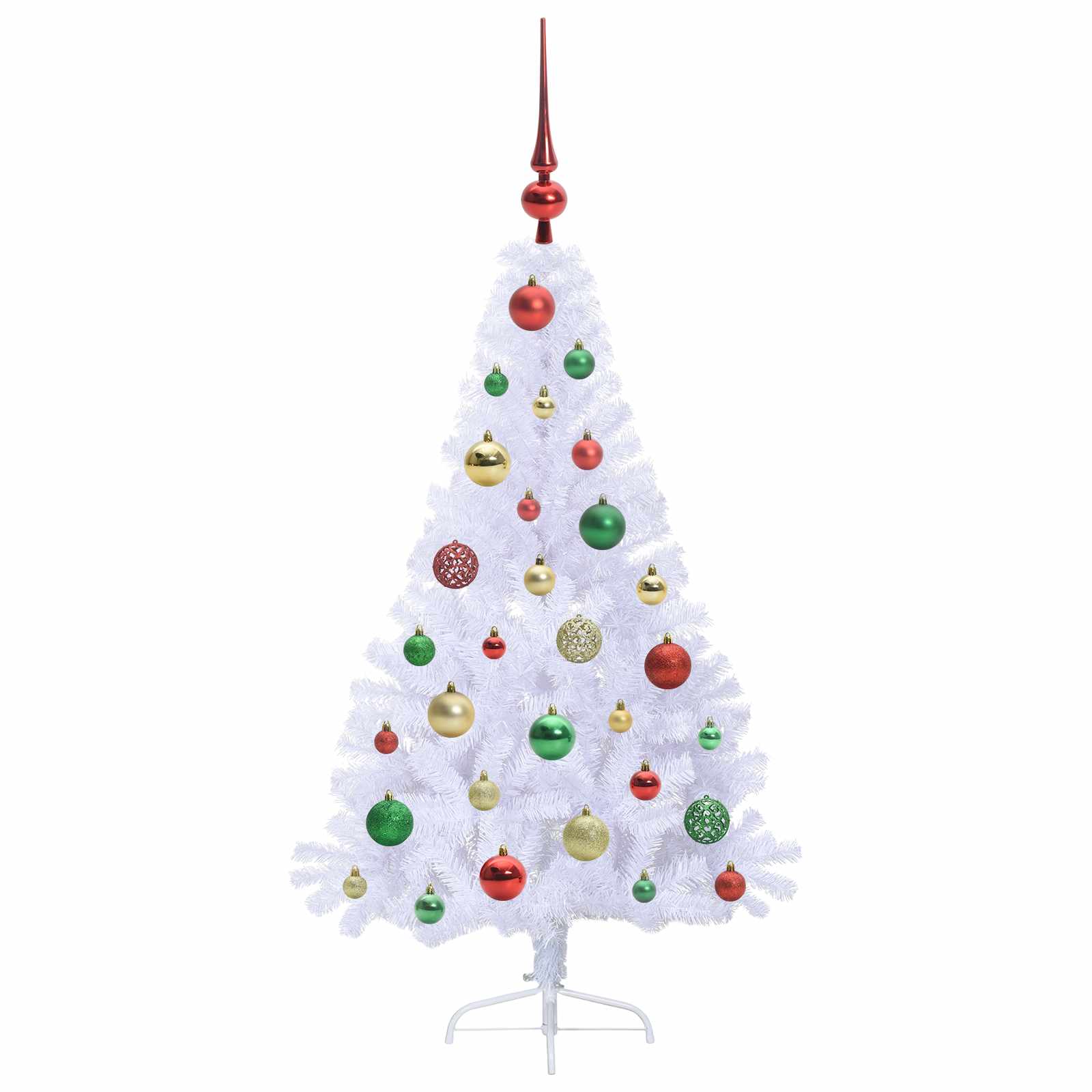 Sapin de Noël artificiel avec 150 LED Blanc 120 cm PVC et Acier - XIOS