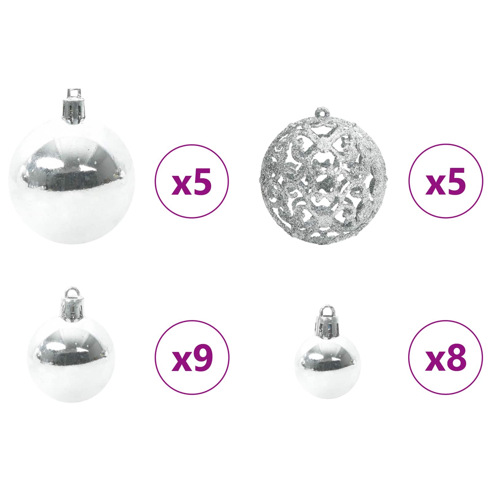 Sapin de Noël artificiel avec 150 LED Blanc 150 cm PVC et Acier - XIOS