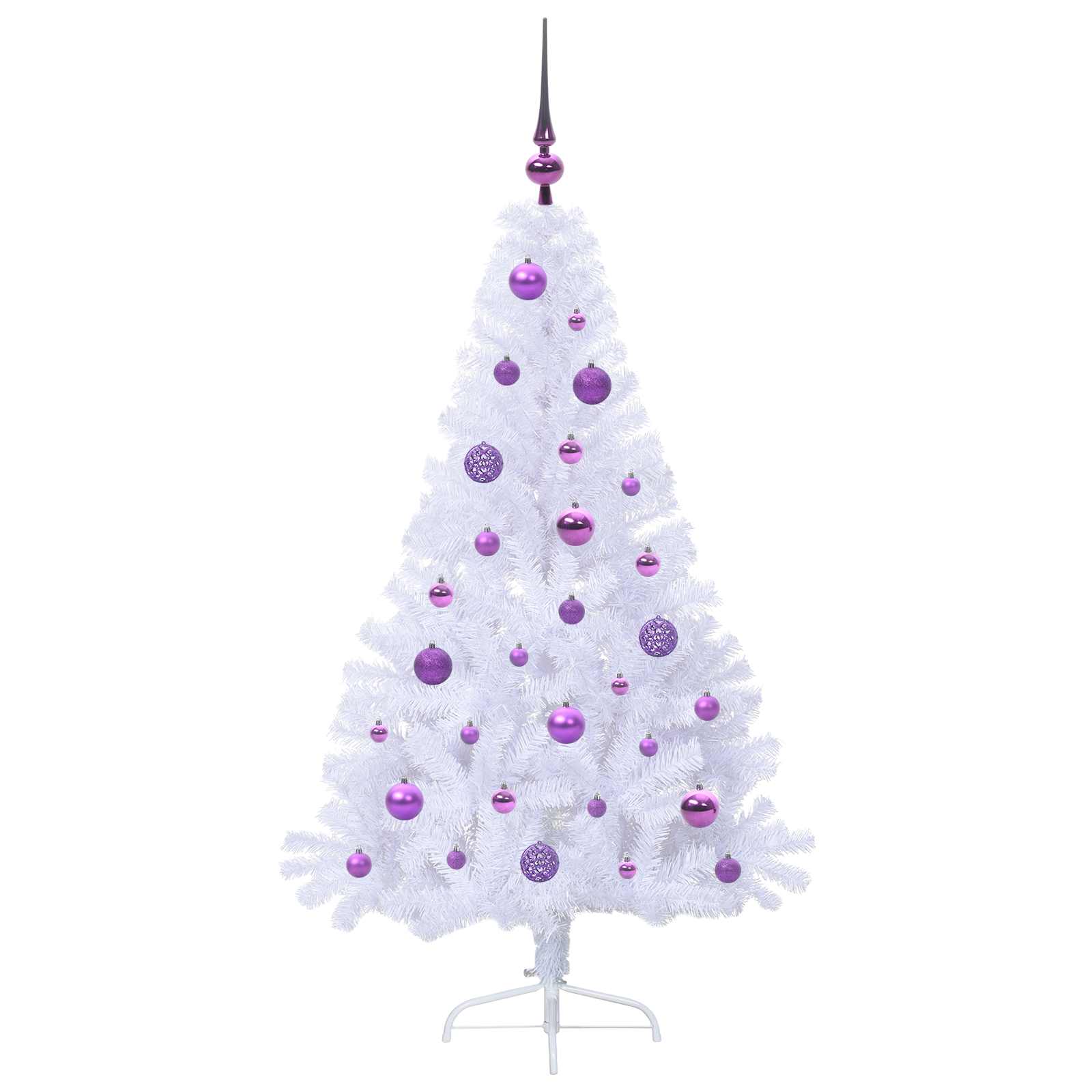 Sapin de Noël artificiel avec 150 LED Blanc 150 cm PVC et Acier - XIOS