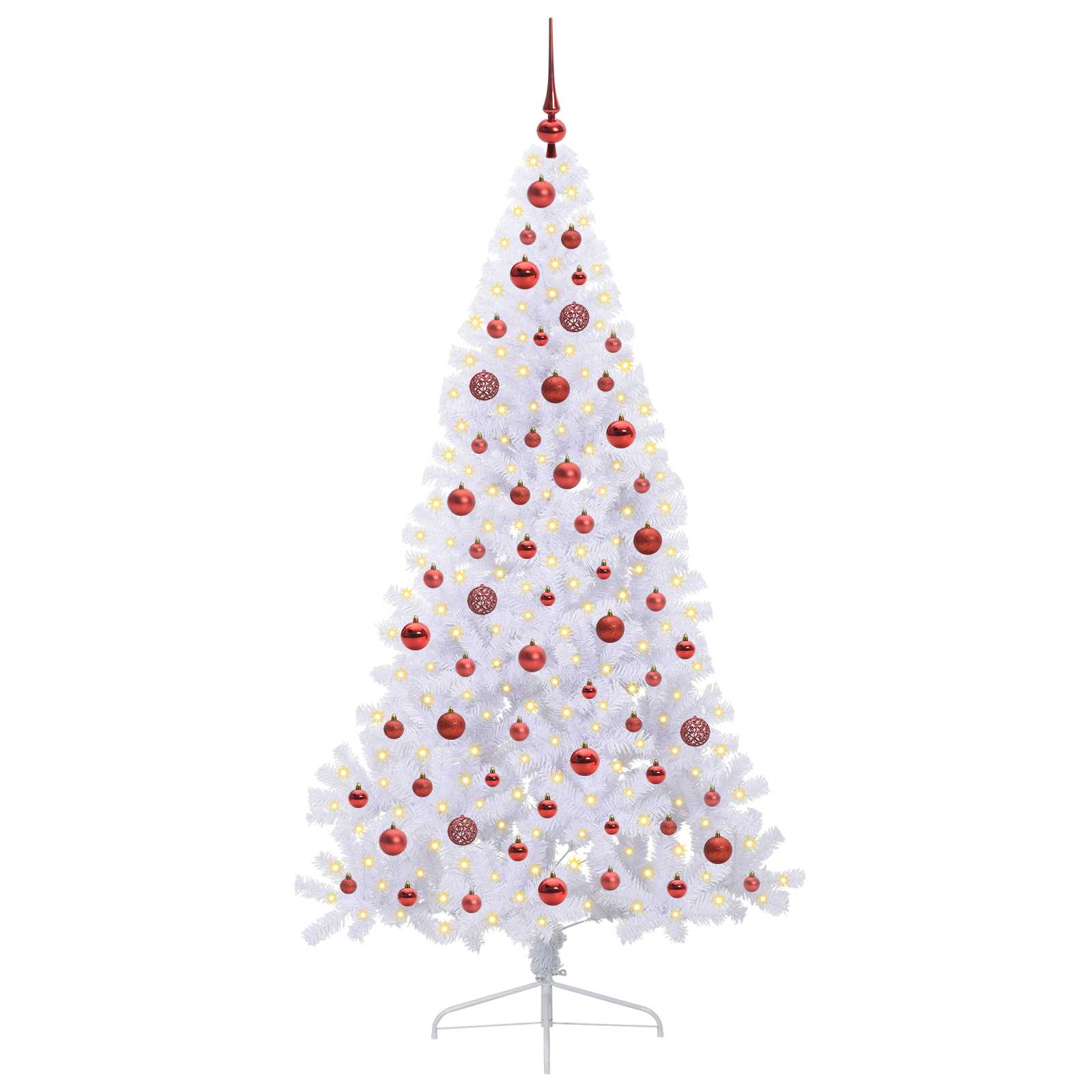 Sapin de Noël artificiel avec 300 LED Blanc 180 cm PVC et Acier - XIOS