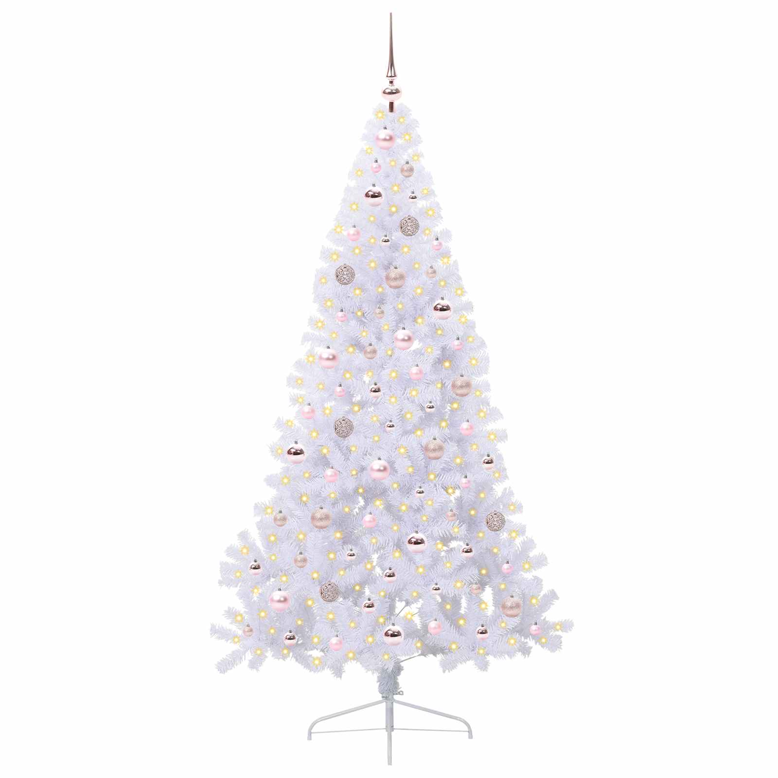 Sapin de Noël artificiel avec 300 LED Blanc 180 cm PVC et Acier - XIOS