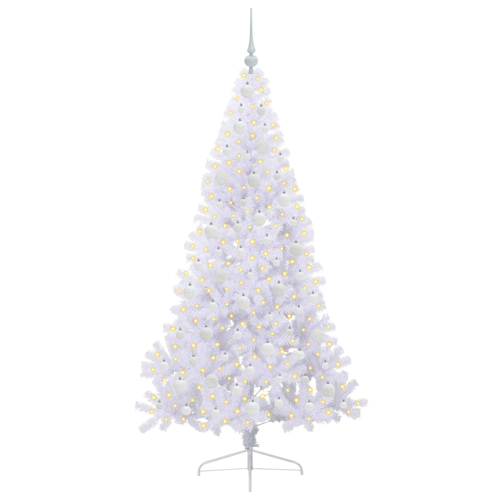 Sapin de Noël artificiel avec 300 LED Blanc 180 cm PVC et Acier - XIOS