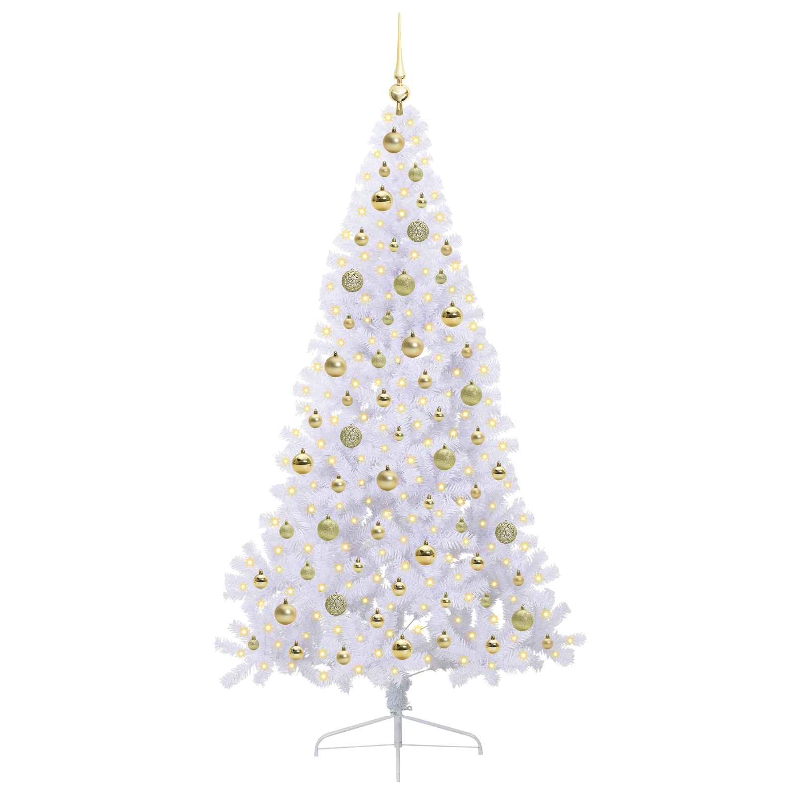 Sapin de Noël artificiel avec 300 LED Blanc 180 cm PVC et Acier - XIOS
