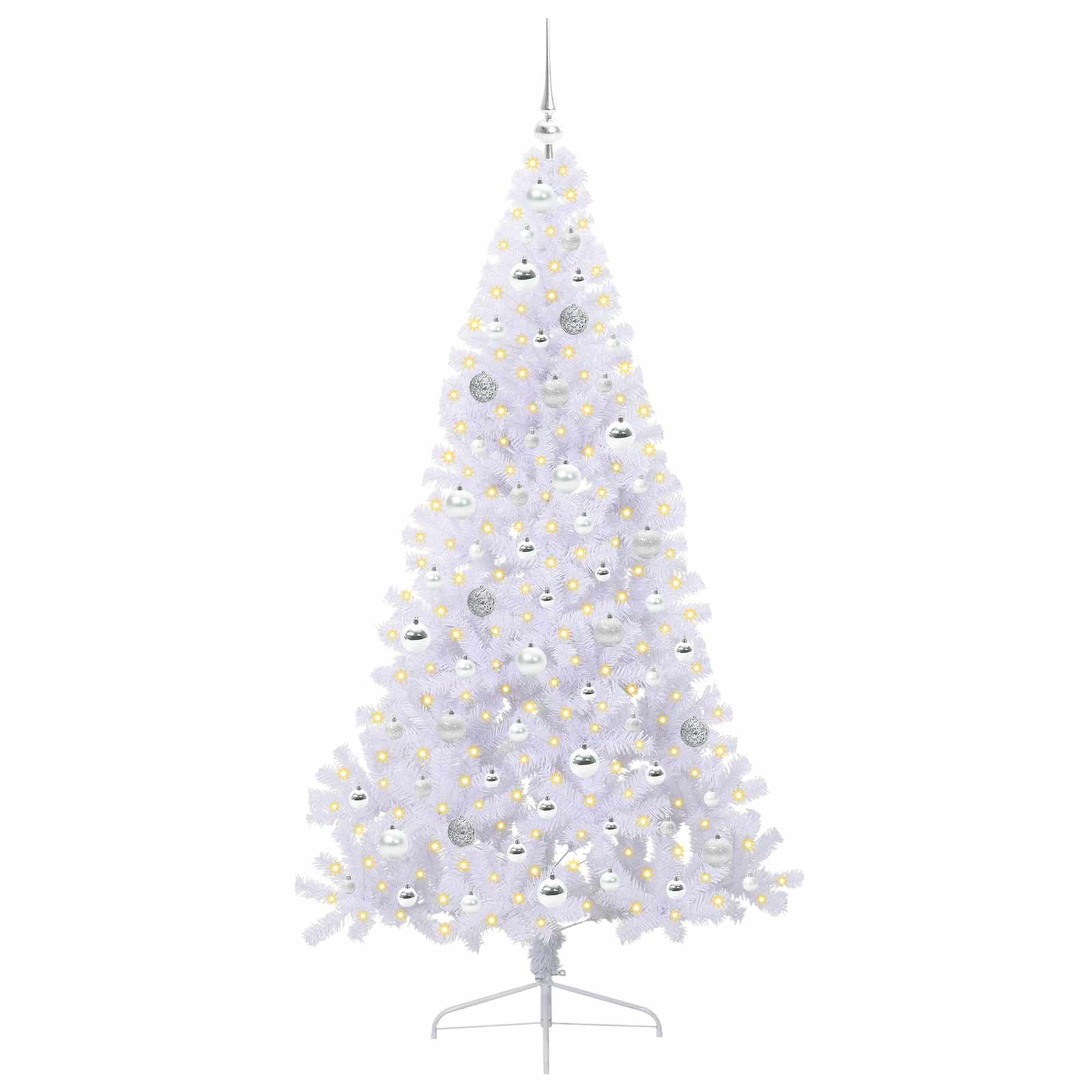 Sapin de Noël artificiel avec 300 LED Blanc 180 cm PVC et Acier - XIOS