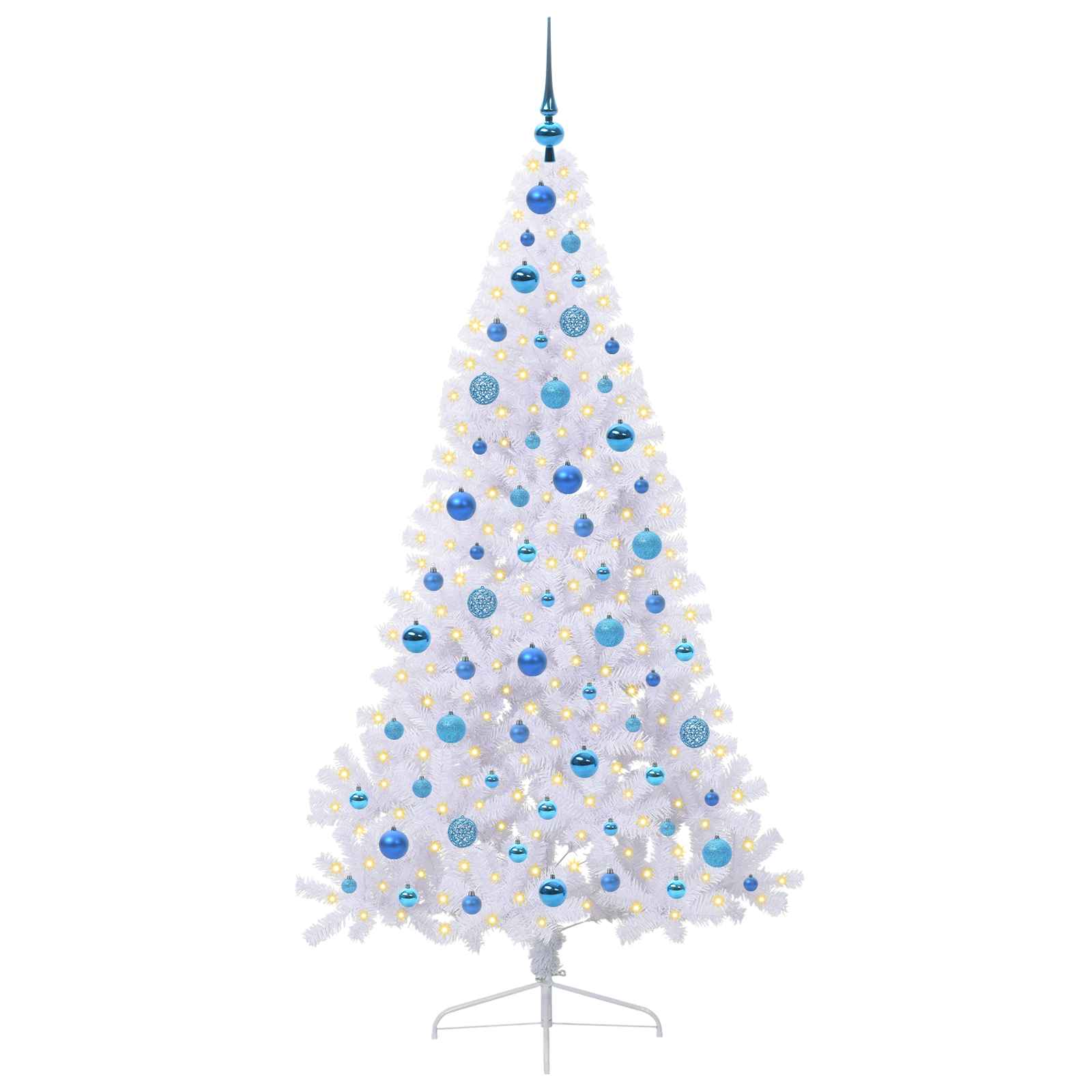 Sapin de Noël artificiel avec 300 LED Blanc 180 cm PVC et Acier - XIOS