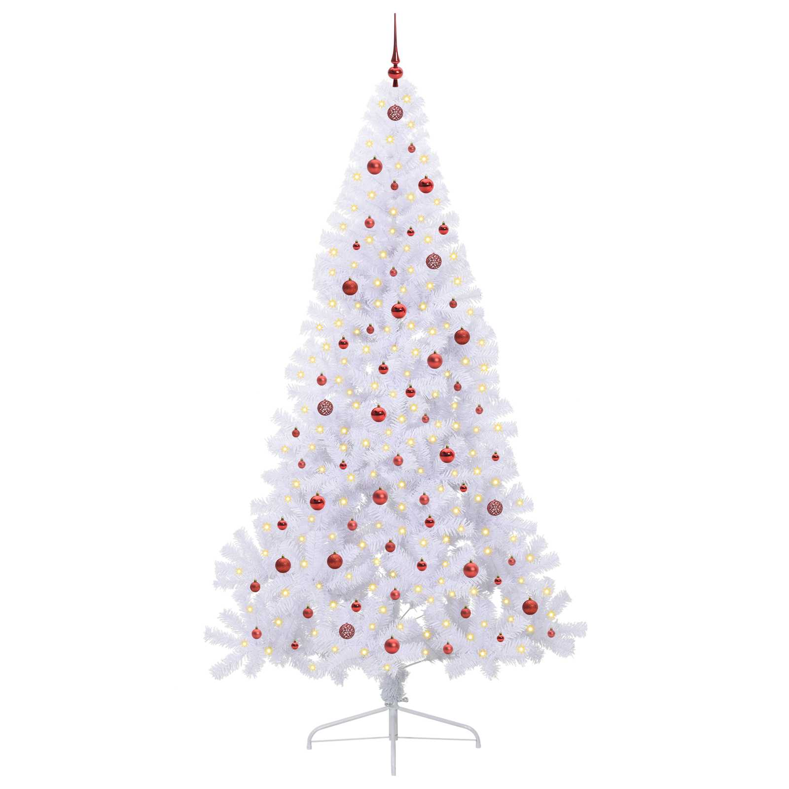 Sapin de Noël artificiel avec 300 LED Blanc 240 cm PVC et Acier - XIOS