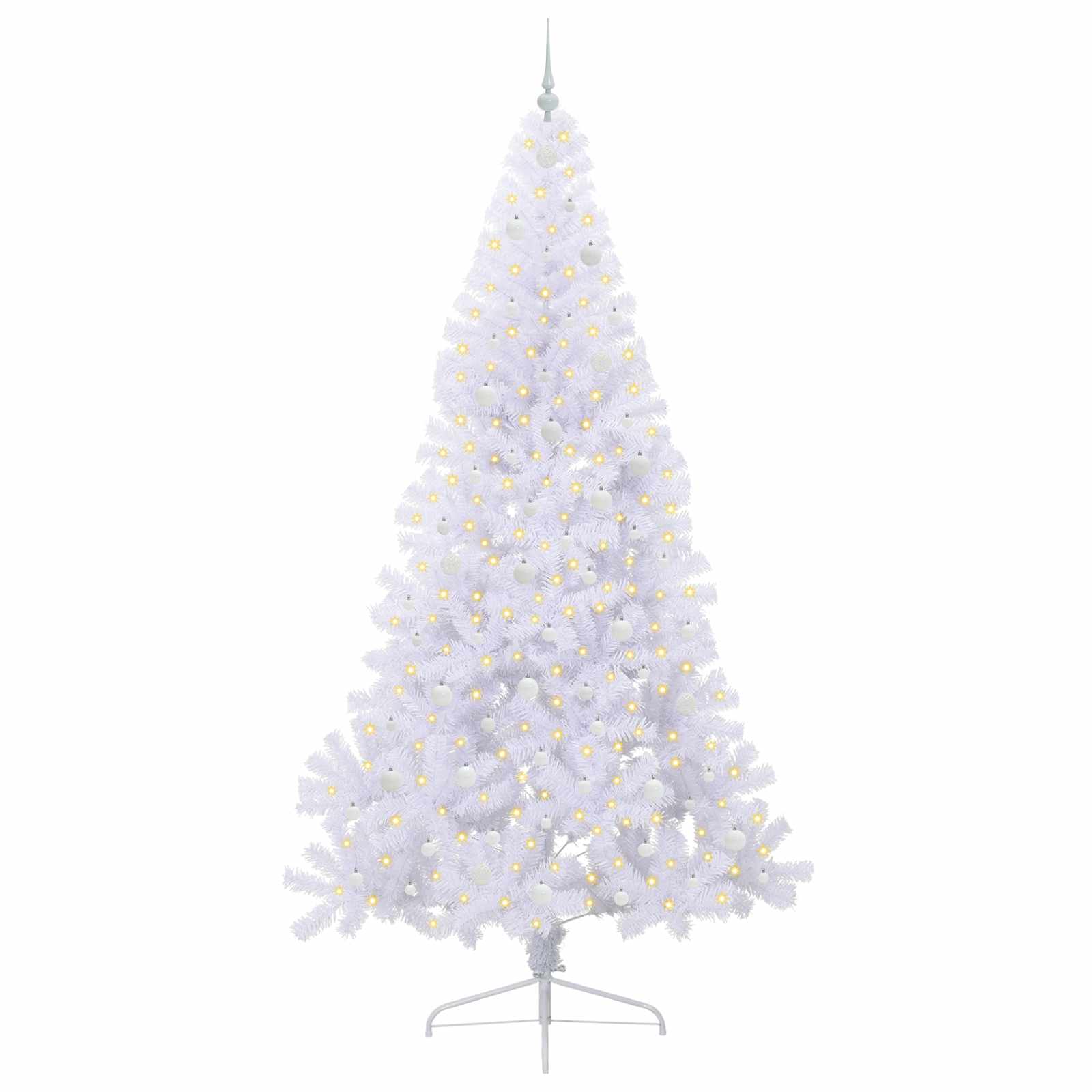 Sapin de Noël artificiel avec 300 LED Blanc 240 cm PVC et Acier - XIOS