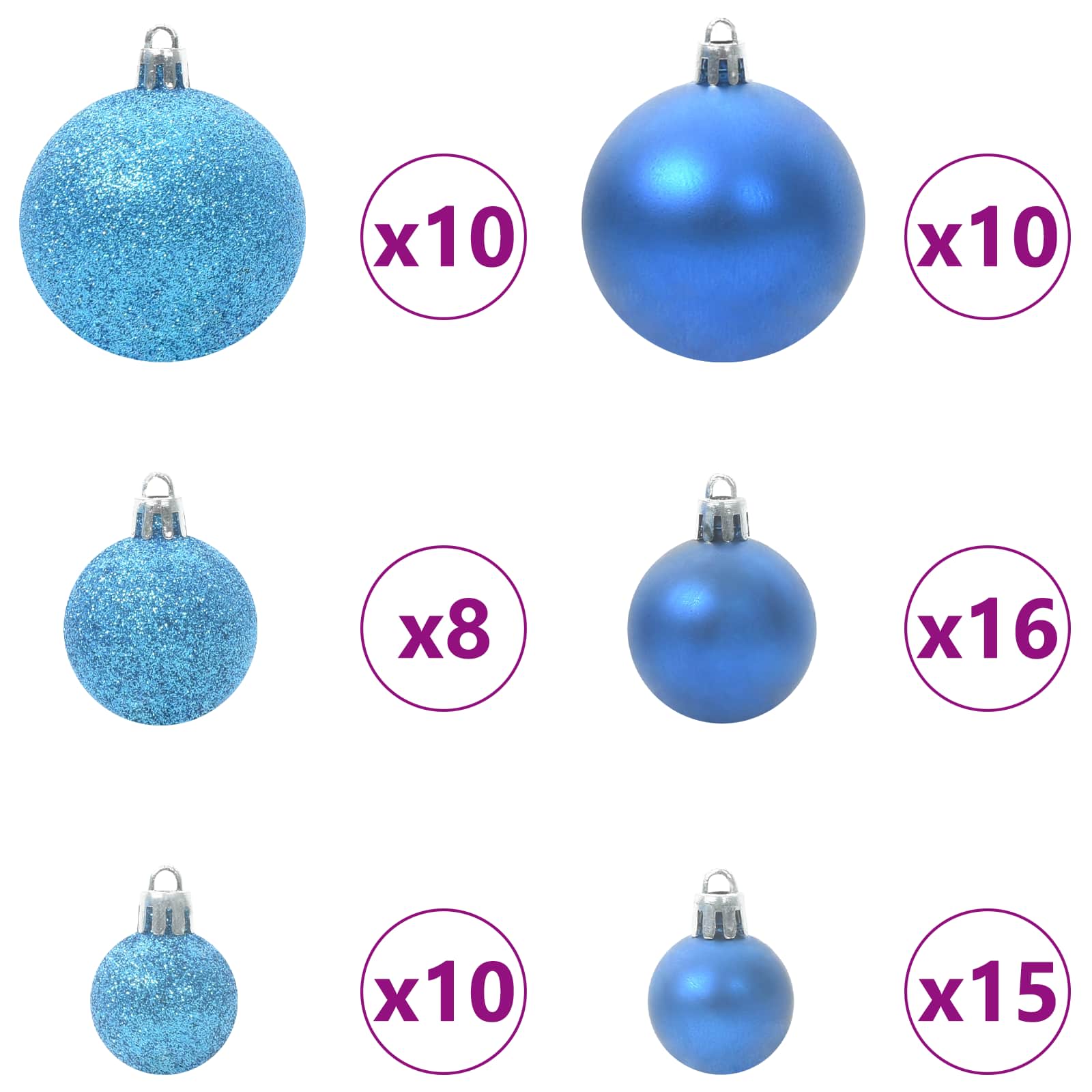 Sapin de Noël artificiel avec 300 LED Blanc 240 cm PVC et Acier - XIOS