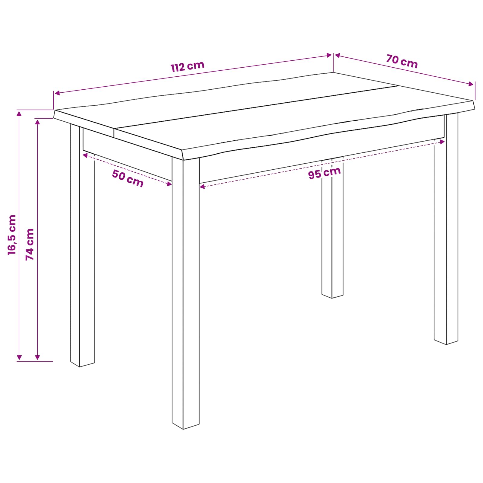 Table de salle à manger / Table de repas EKAI Blanc
