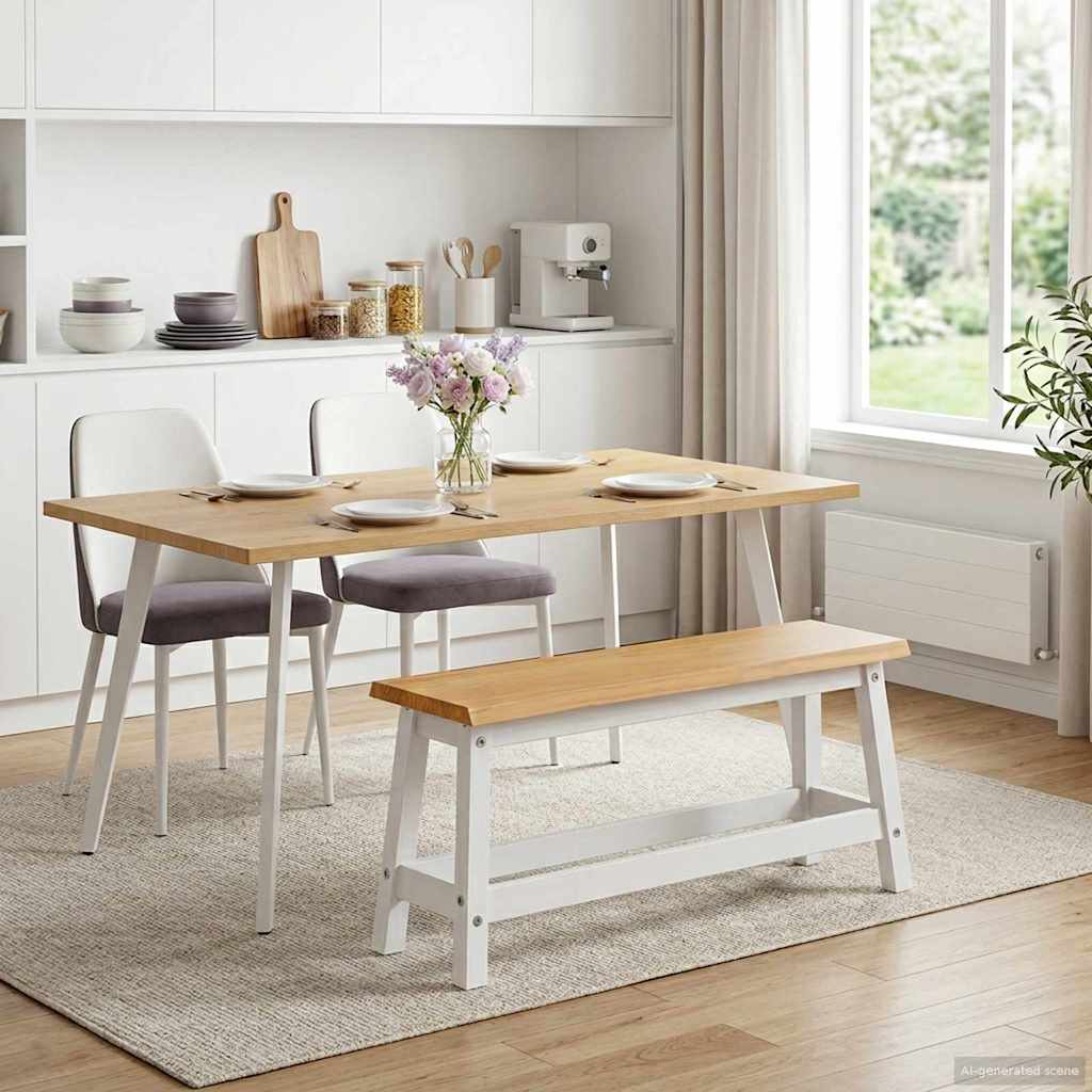 Banc de salle à manger EKAI Blanc 91,5 x 29 x 45,5 cm - XIOS