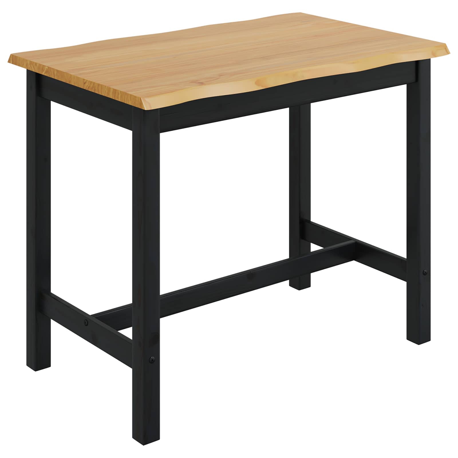 Table haute EKAI Noir 112 x 70 x 91 cm Bois de pin massif