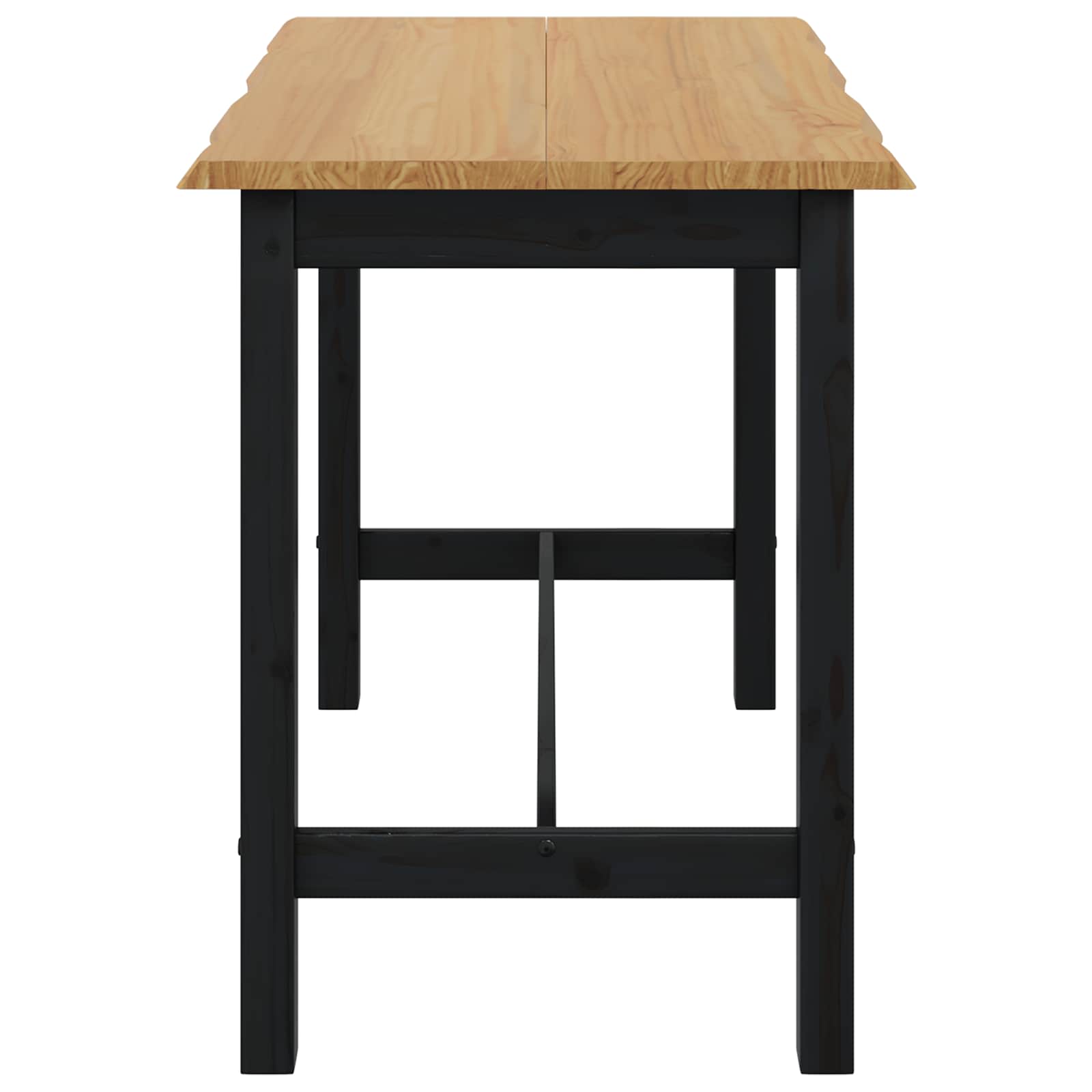 Table haute EKAI Noir 112 x 70 x 91 cm Bois de pin massif