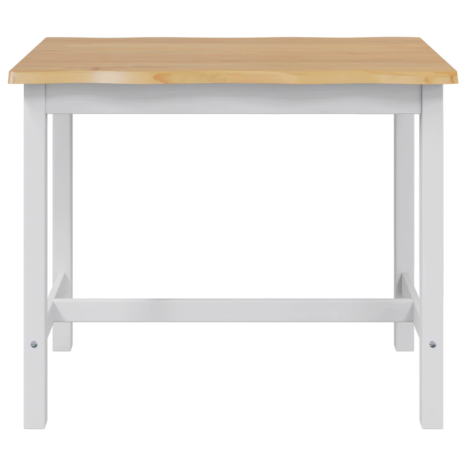 Table haute EKAI Blanc 112 x 70 x 91 cm Bois de pin massif