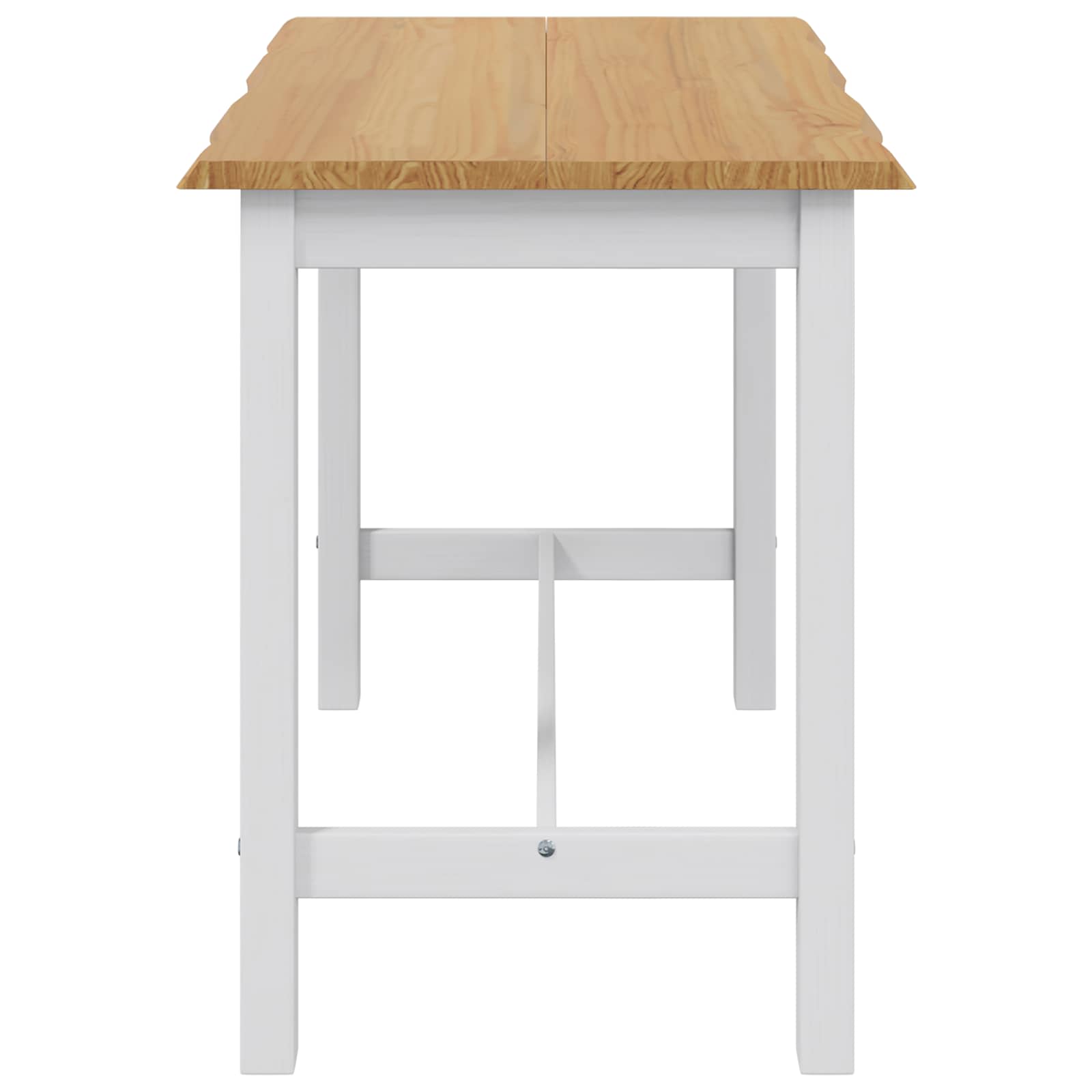 Table haute EKAI Blanc 112 x 70 x 91 cm Bois de pin massif