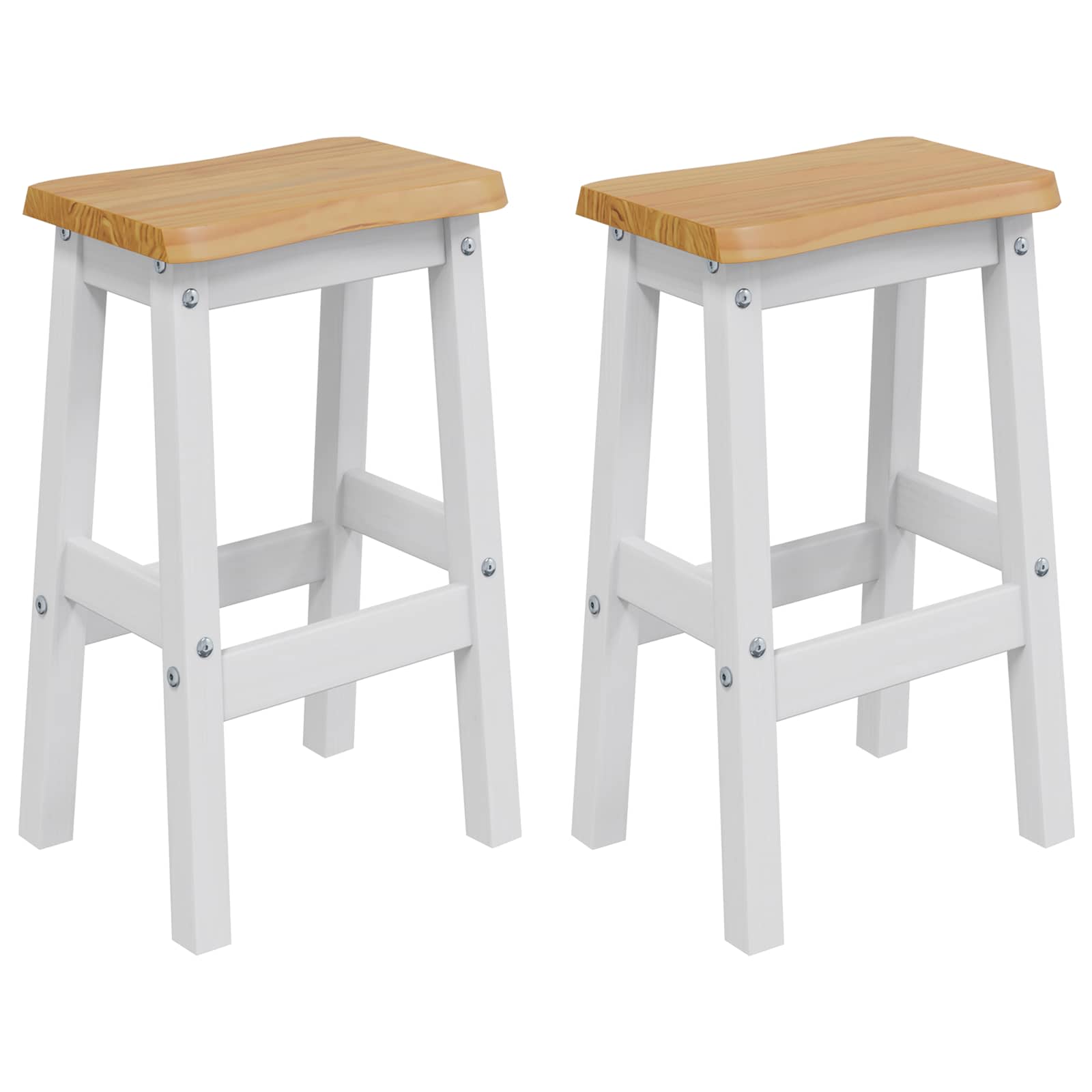 Tabouret de bar haut EKAI 2 pcs Blanc 40 x 29 x 63 cm