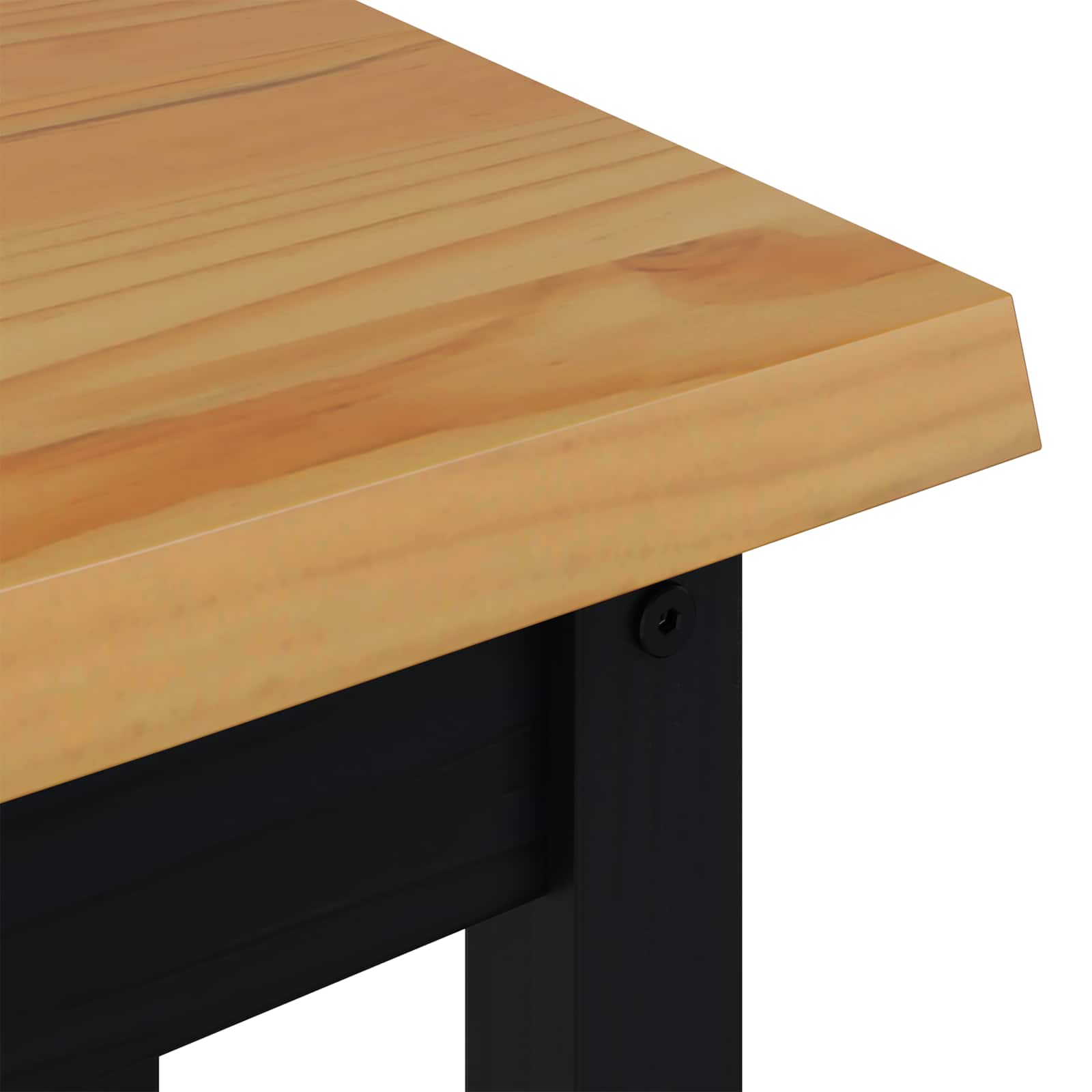 Table console EKAI Noir 112 x 35 x 76 cm Bois de pin massif