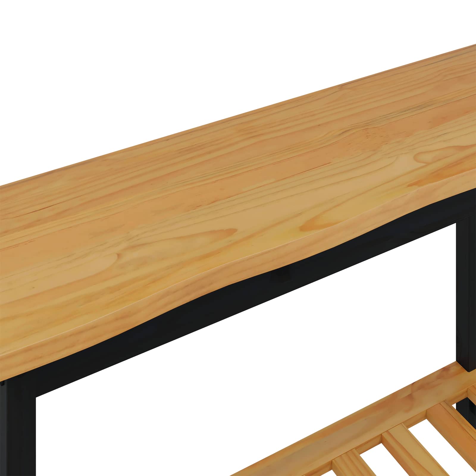 Table console EKAI Noir 112 x 35 x 76 cm Bois de pin massif