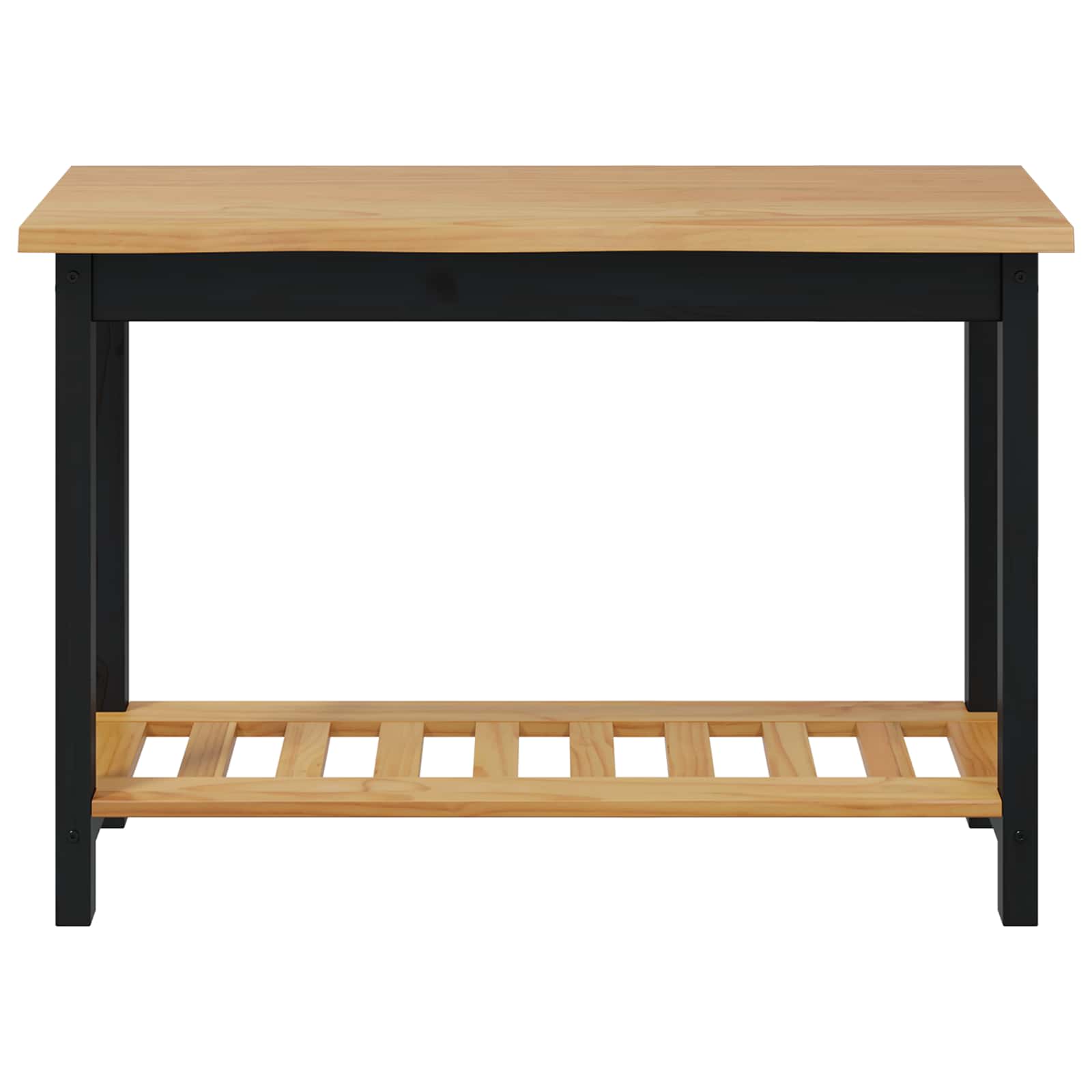 Table console EKAI Noir 112 x 35 x 76 cm Bois de pin massif