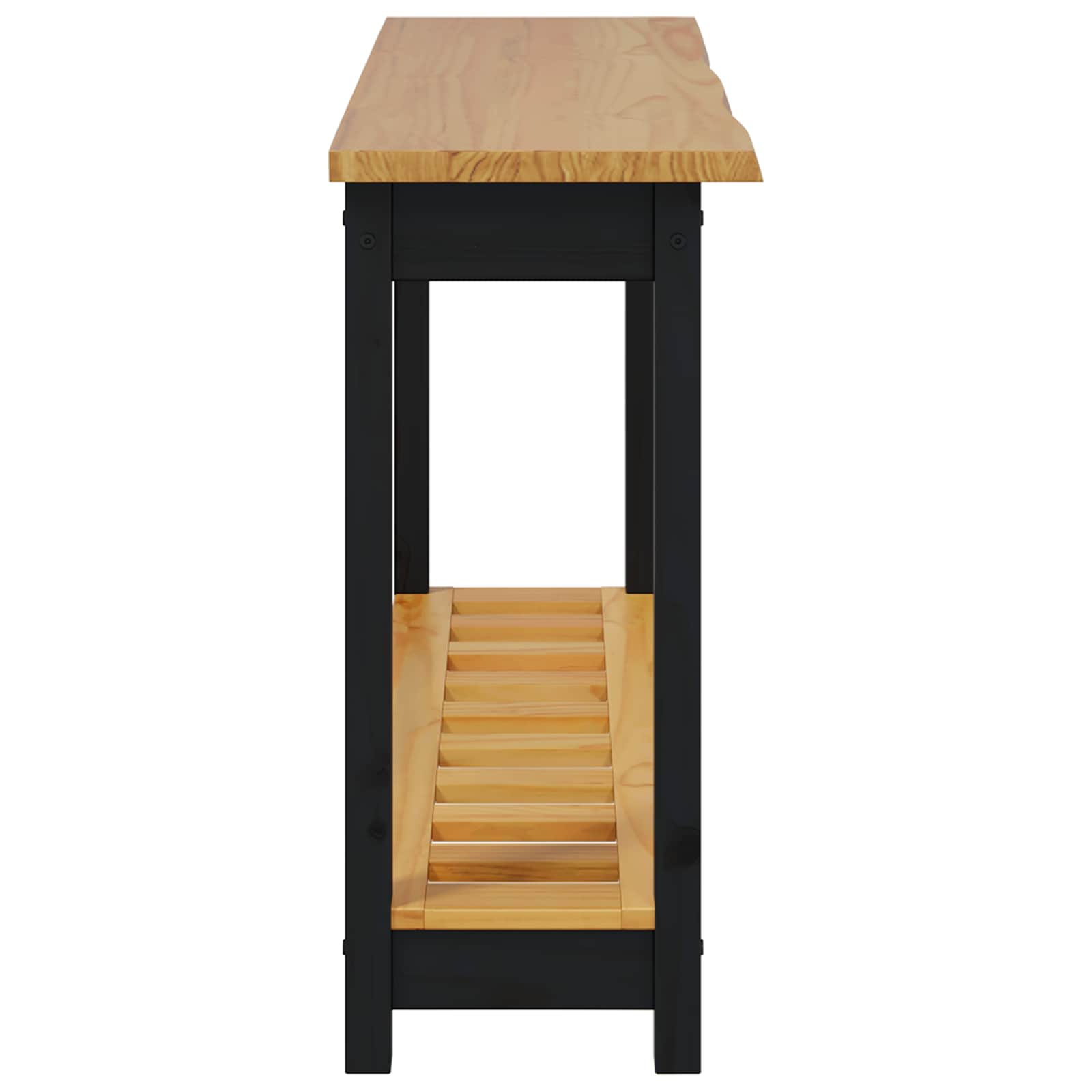 Table console EKAI Noir 112 x 35 x 76 cm Bois de pin massif