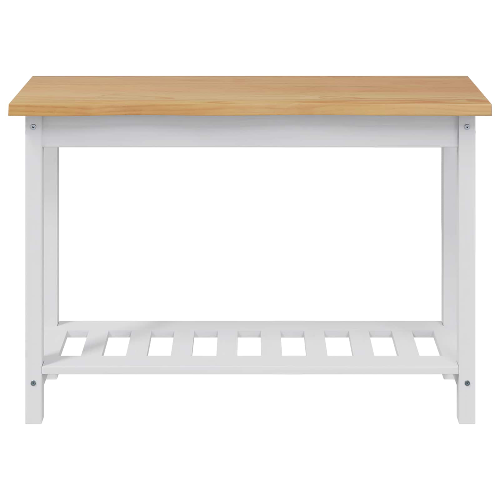 Table console EKAI Blanc 112 x 35 x 76 cm Bois de pin massif