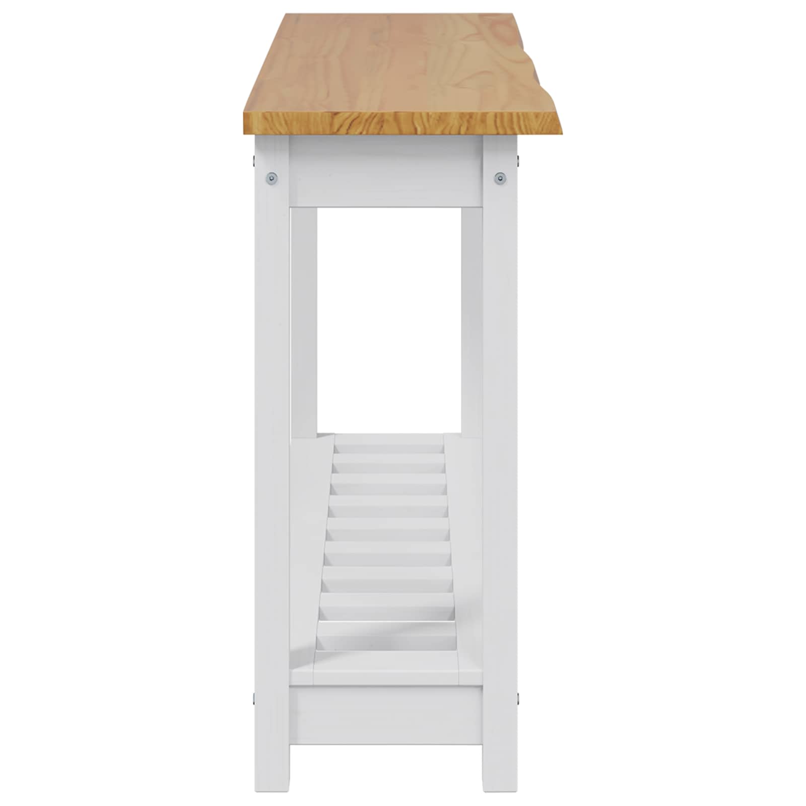 Table console EKAI Blanc 112 x 35 x 76 cm Bois de pin massif