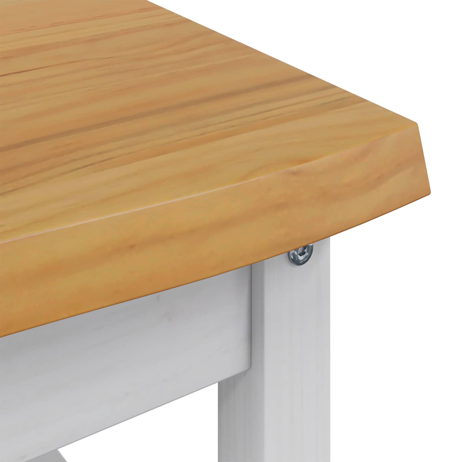 Table basse EKAI Blanc 100 x 60 x 45,5 cm Bois de pin massif