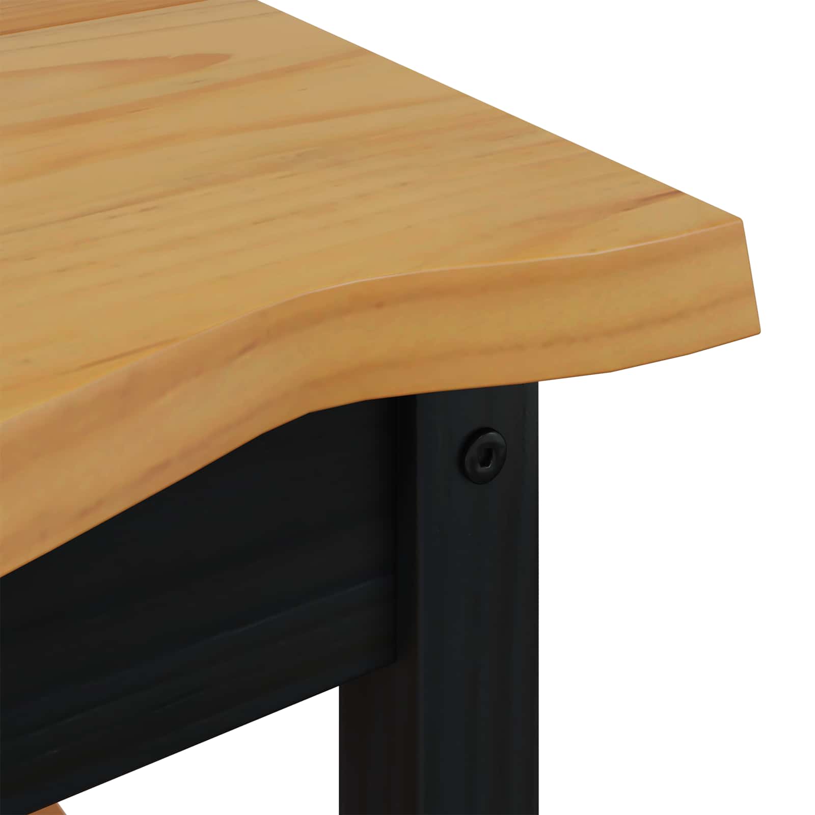 Table d'appoint EKAI Noir 50 x 50 x 45,5 cm Bois de pin massif - XIOS