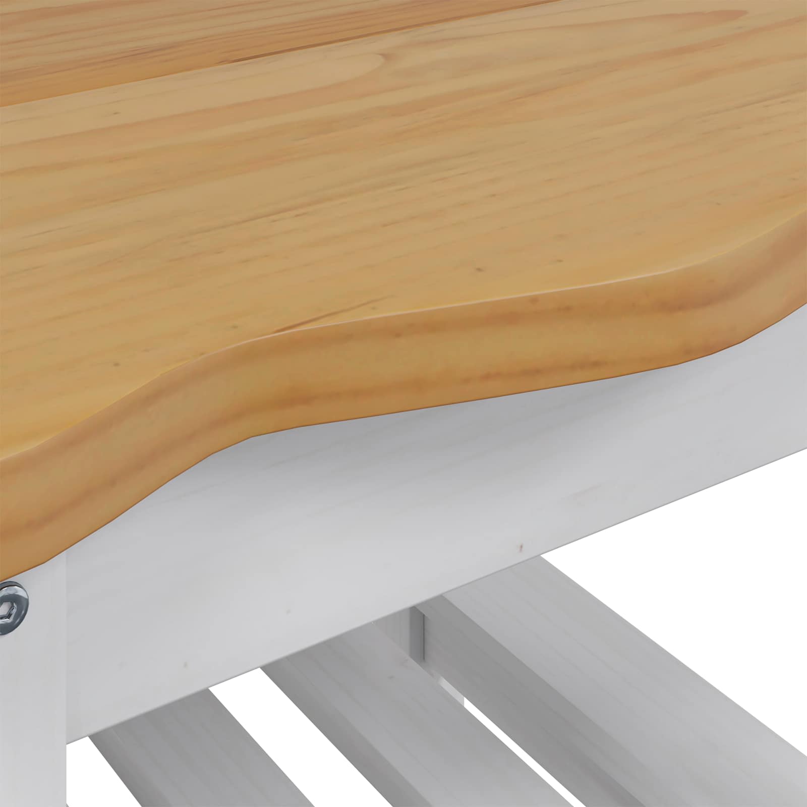 Table d'appoint EKAI Blanc 50 x 50 x 45,5 cm Bois de pin massif - XIOS