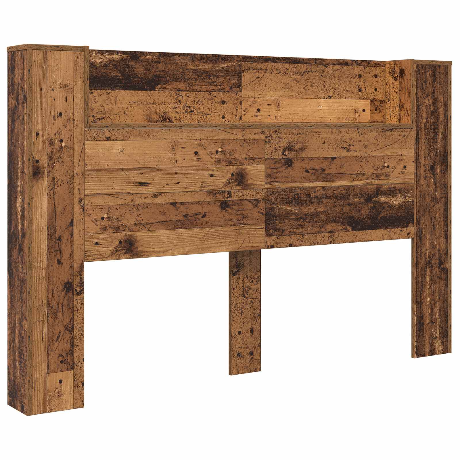 Tête de lit de rangement avec LED Bois ancien 160 cm