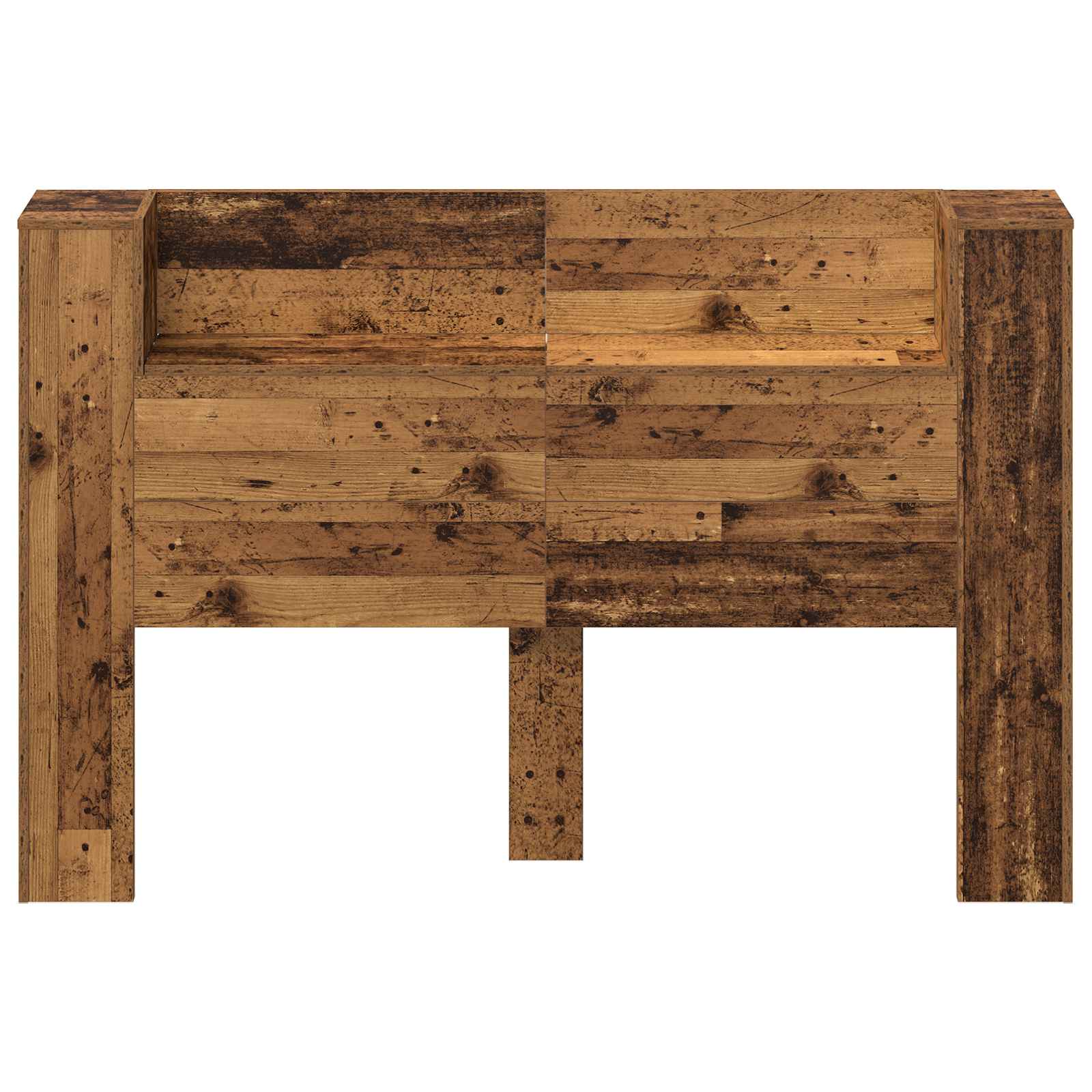 Tête de lit de rangement avec LED Bois ancien 160 cm