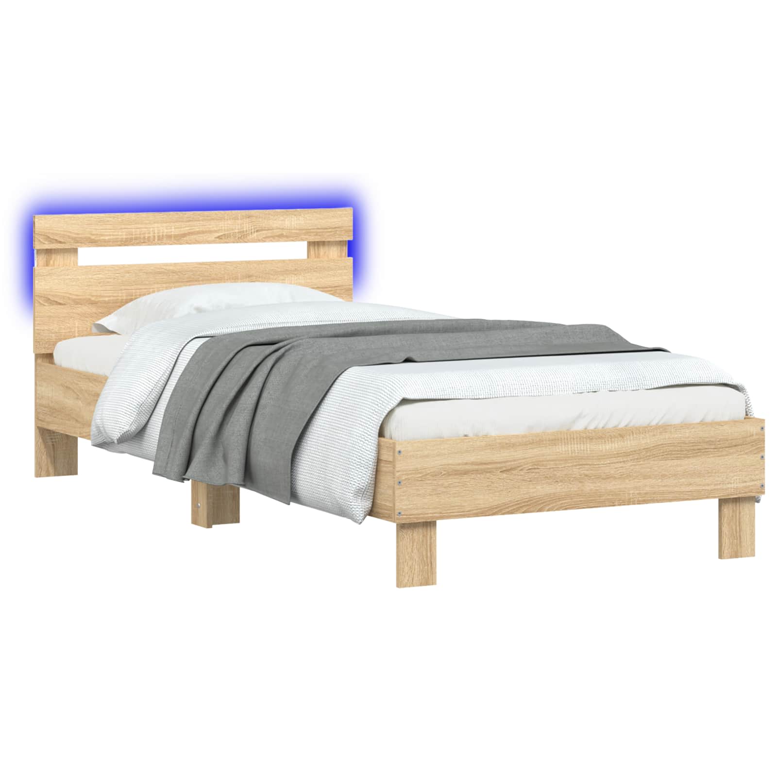 Cadre de lit avec LED Chêne Sonoma 80 x 200 cm - XIOS