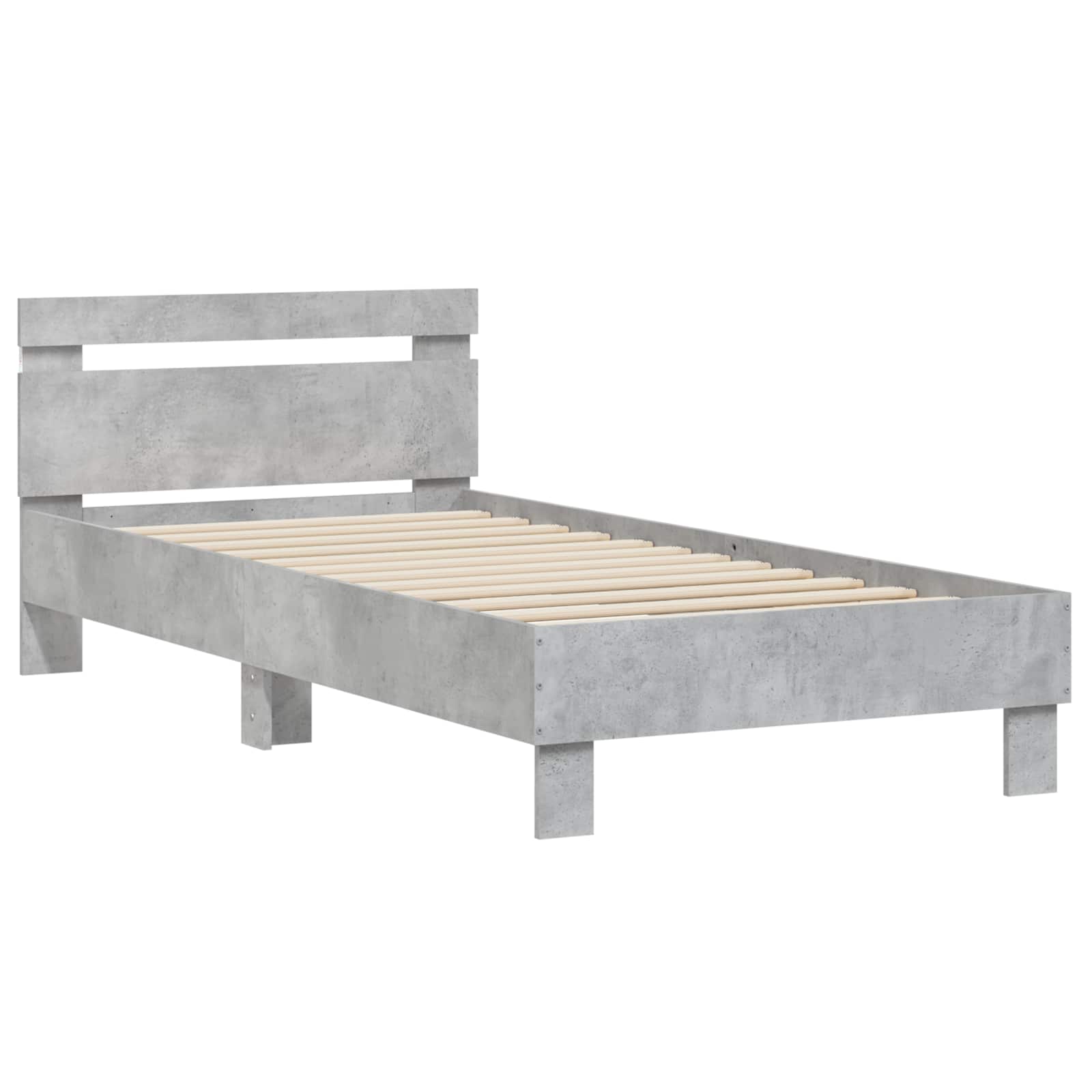 Cadre de lit avec LED Gris béton 80 x 200 cm Bois d'ingénierie - XIOS