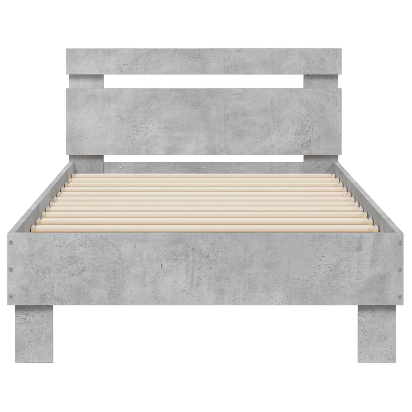 Cadre de lit avec LED Gris béton 80 x 200 cm Bois d'ingénierie - XIOS