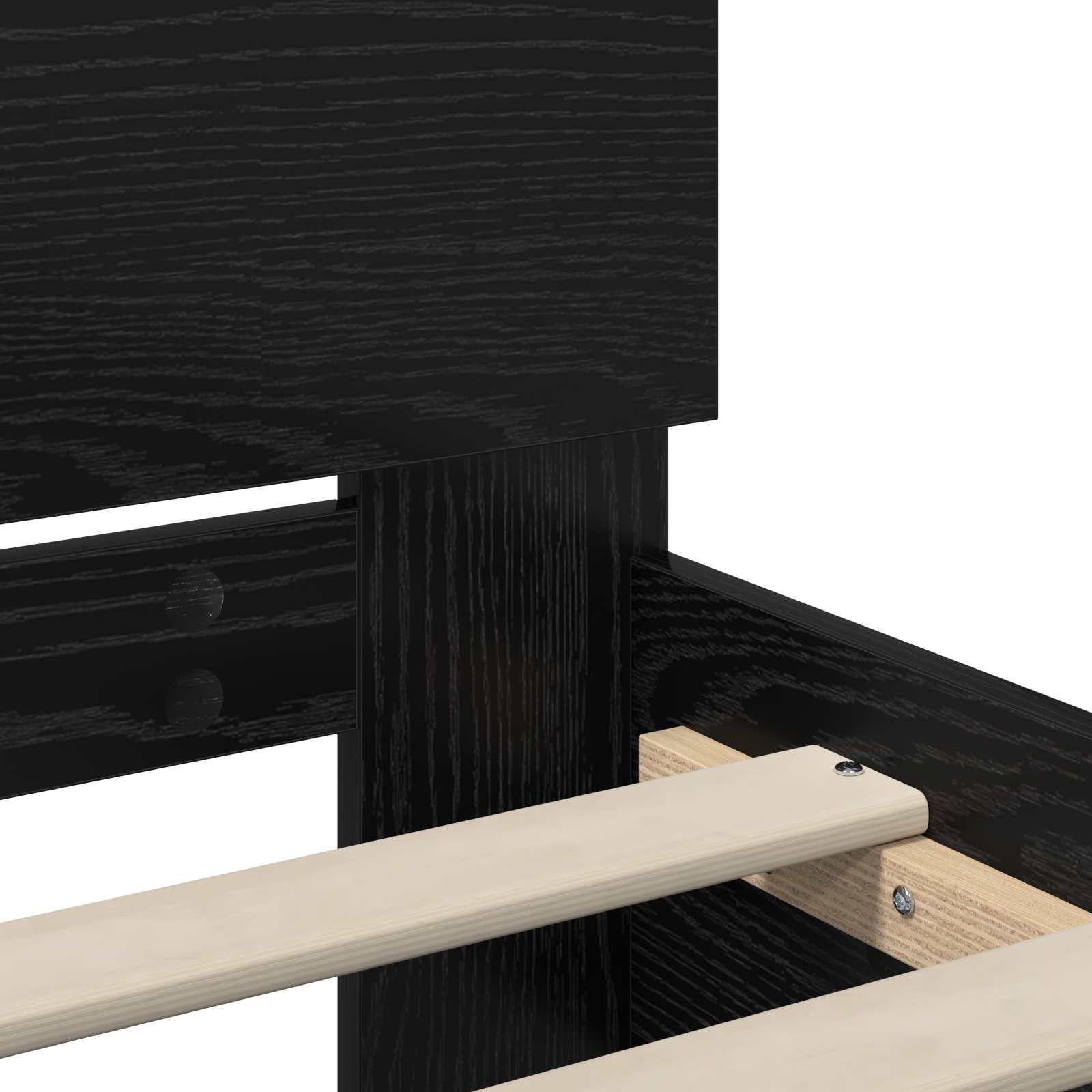 Cadre de lit avec LED Chêne noir 80 x 200 cm Bois d'ingénierie - XIOS