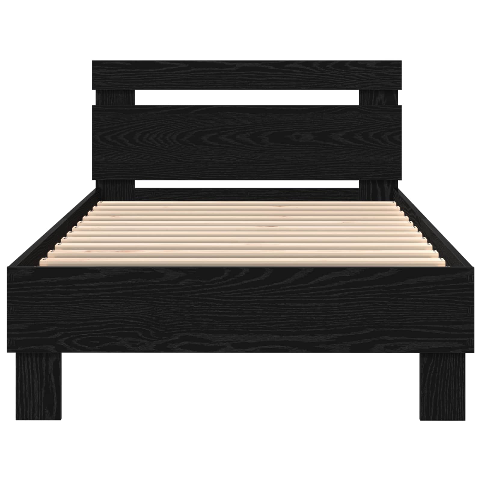 Cadre de lit avec LED Chêne noir 80 x 200 cm Bois d'ingénierie - XIOS
