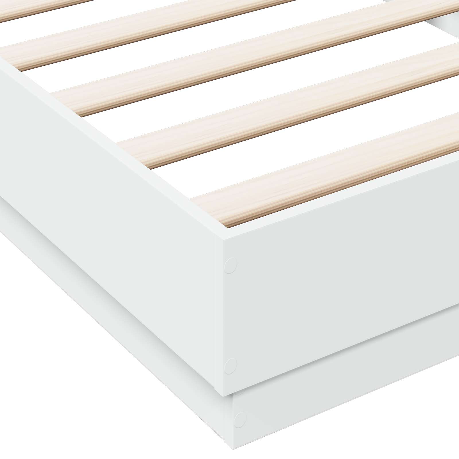 Cadre de lit avec LED Blanc 80 x 200 cm Bois d'ingénierie - XIOS
