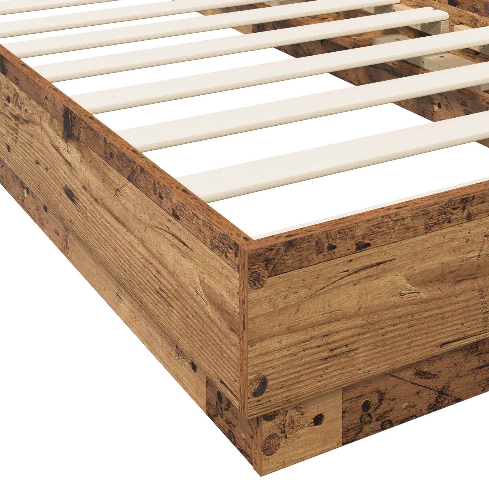 Cadre de lit avec LED Bois ancien 80 x 200 cm Bois d'ingénierie