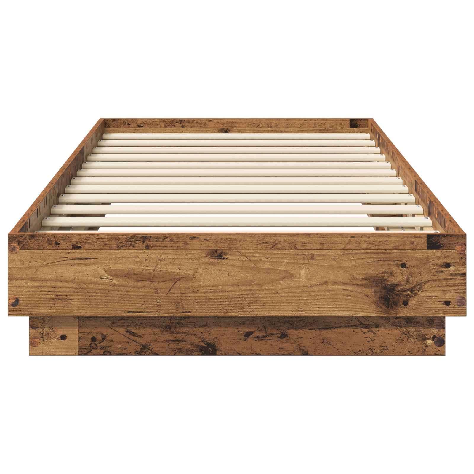 Cadre de lit avec LED Bois ancien 80 x 200 cm Bois d'ingénierie