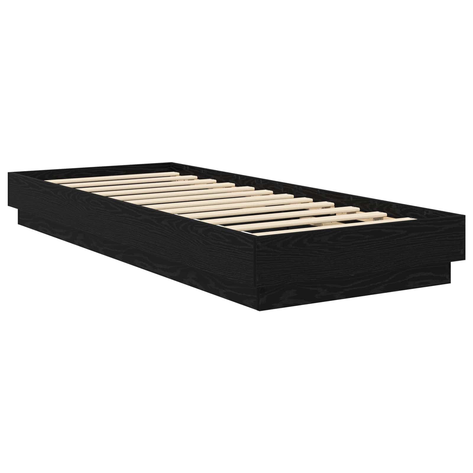 Cadre de lit avec LED Chêne noir 80 x 200 cm Bois d'ingénierie